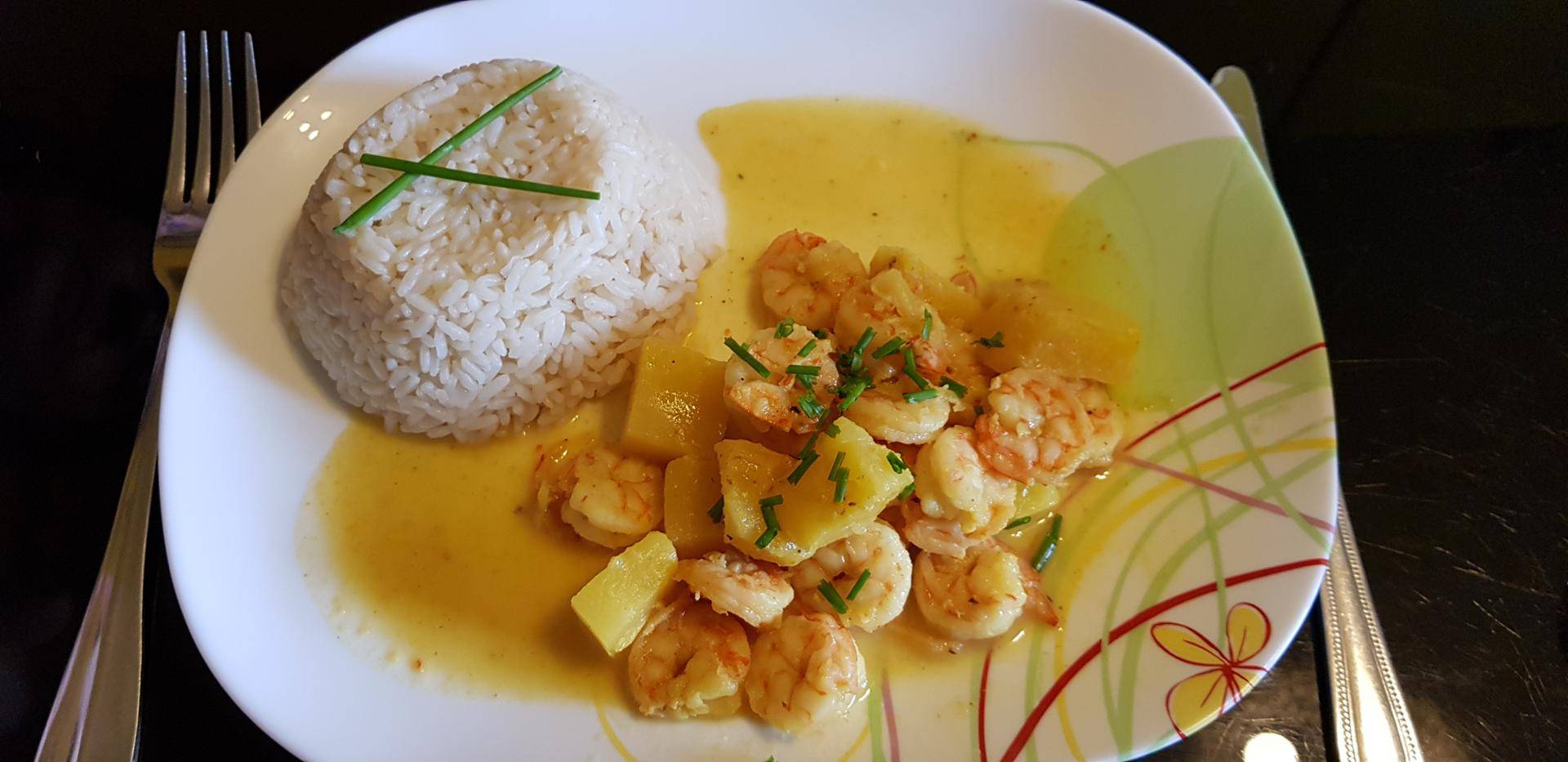 Crevettes ananas curry light. - Recette Cookeo | Moulinex