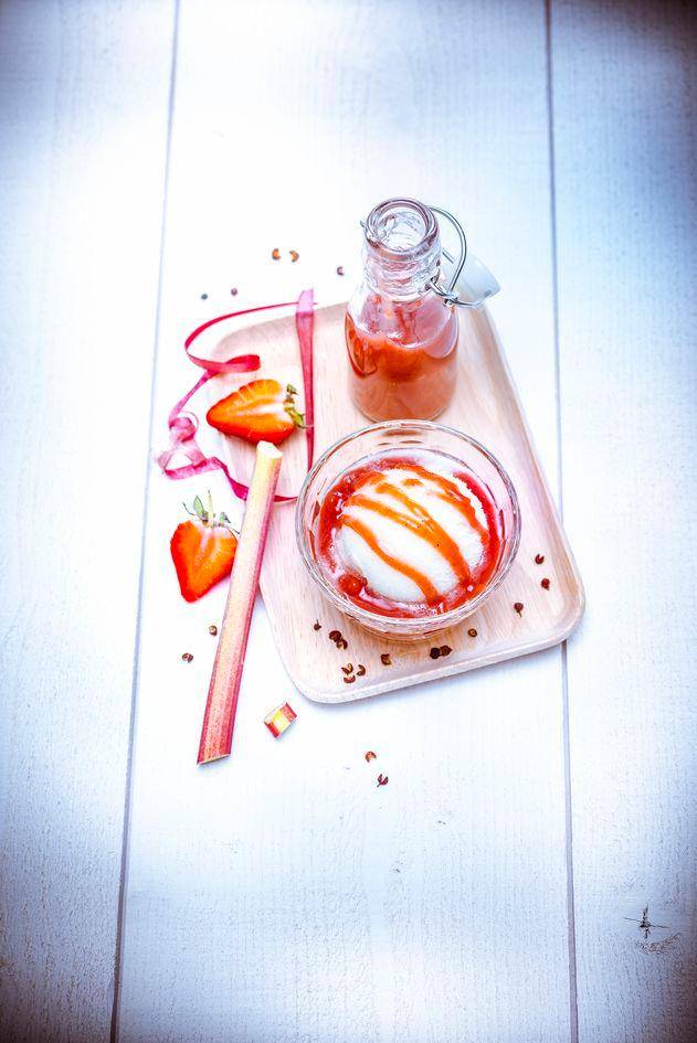 Coulis de fraises, rhubarbe et poivre de Sichuan - Recepten Soup & Plus | Moulinex