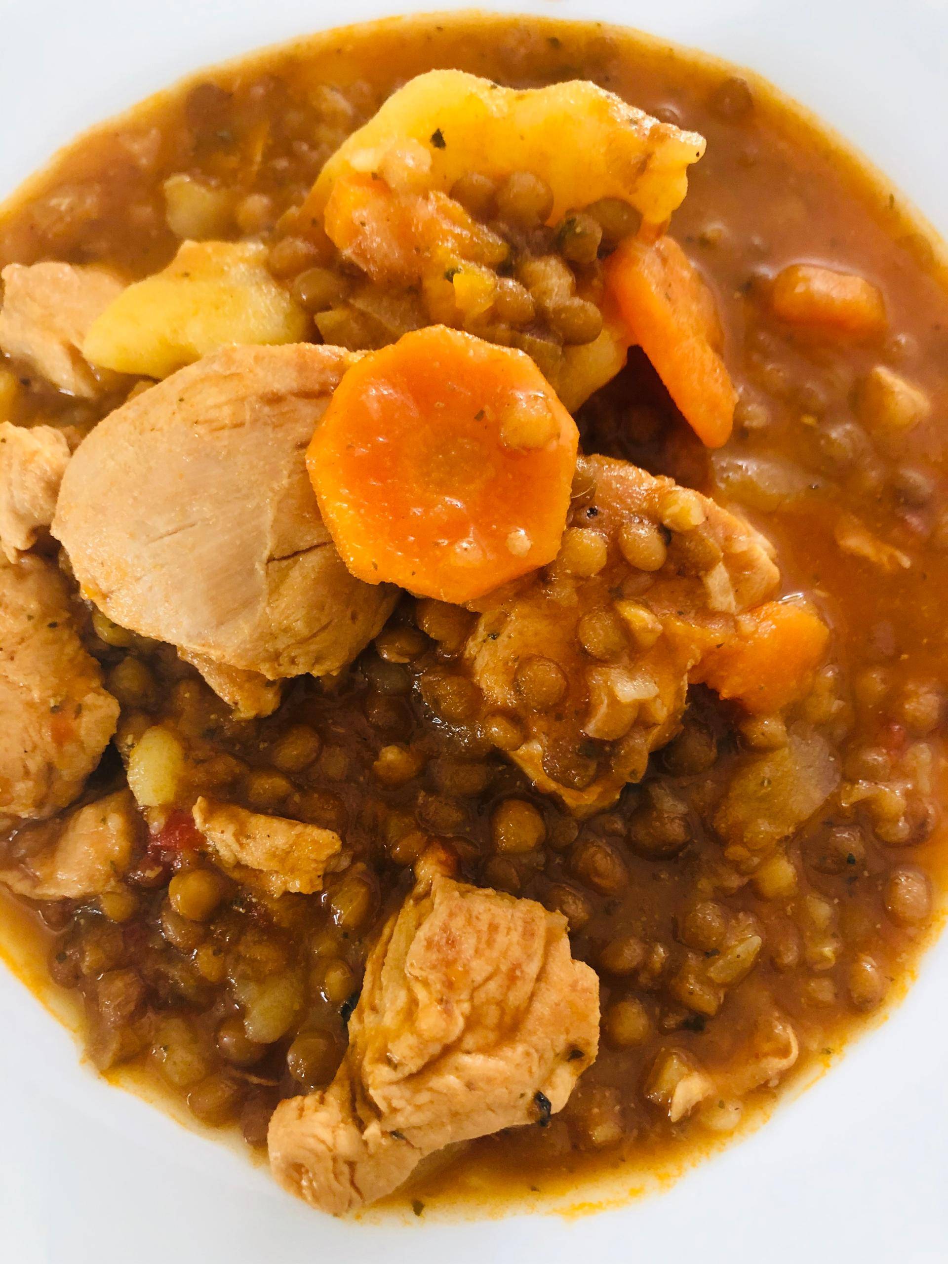 Poulet, lentilles à la Marocaine. - Recette Cookeo | Moulinex