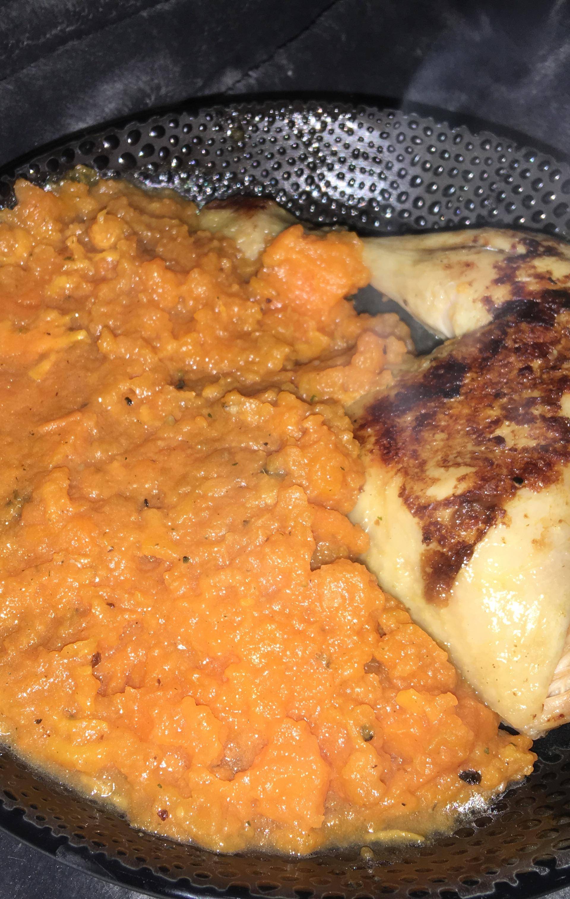 Cuisses de poulet et purée de patates douces - Recette Cookeo | Moulinex