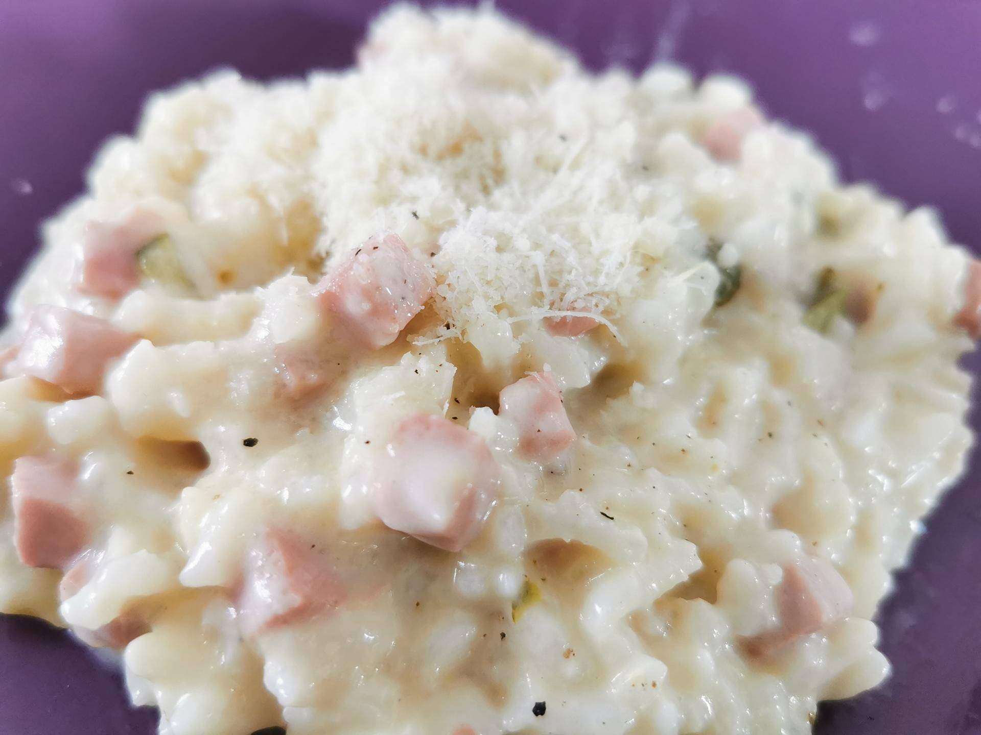 Risotto au dès de jambon courgette et parmesan - Recepten Cookeo | Moulinex