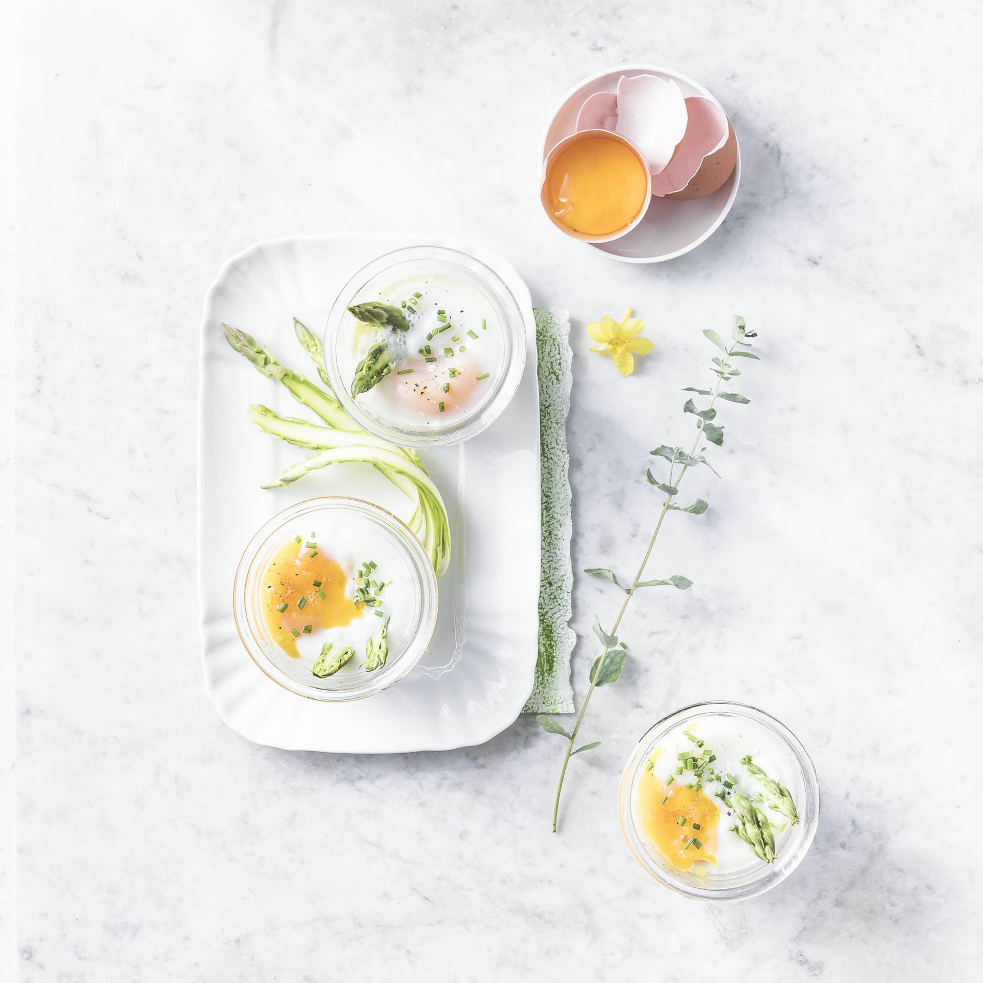 Œufs cocottes aux asperges - Recette Cookeo V3 Mini | Moulinex