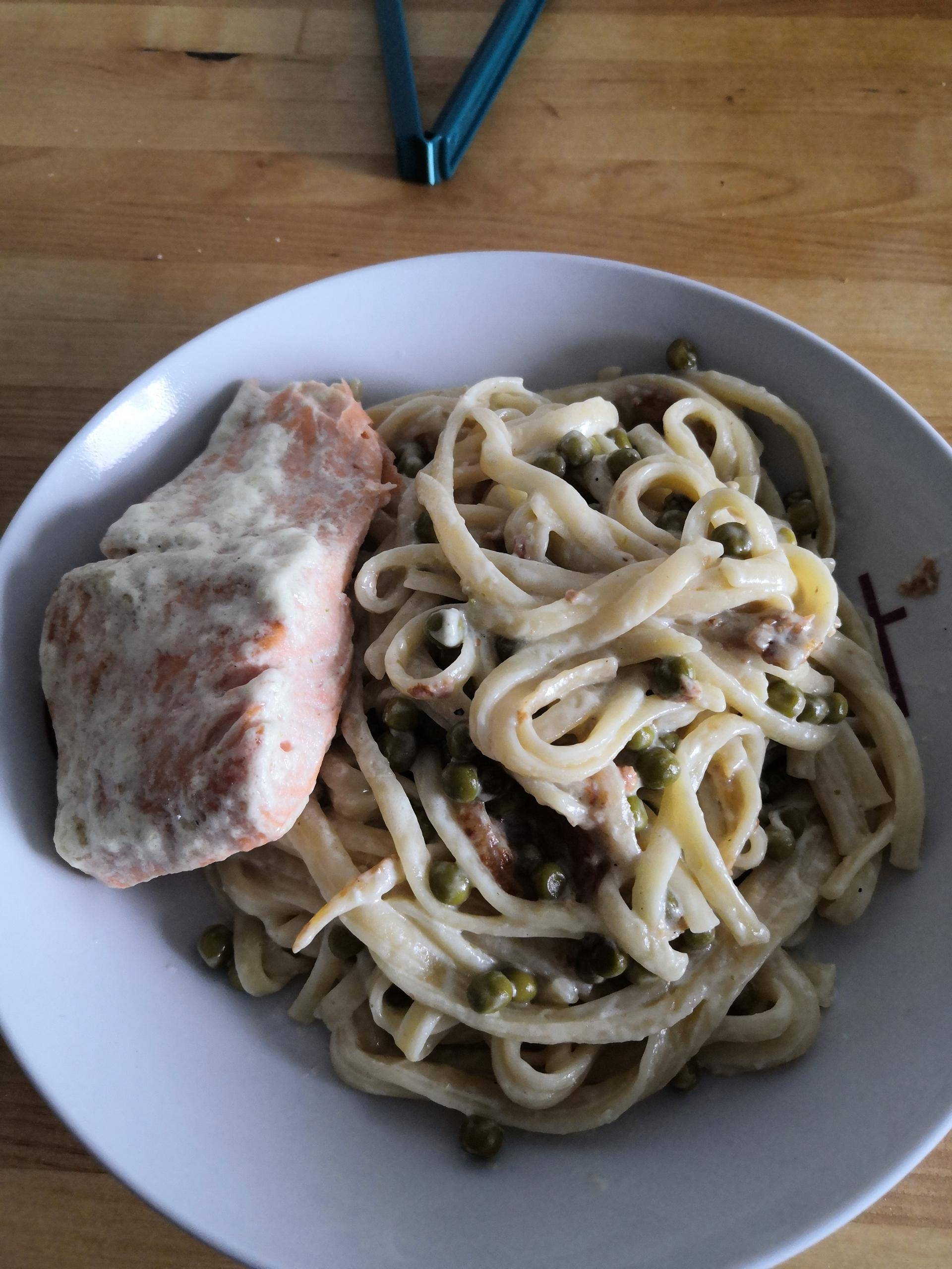 Linguine au saumon et petits pois - Recepten Cookeo V3 | Moulinex