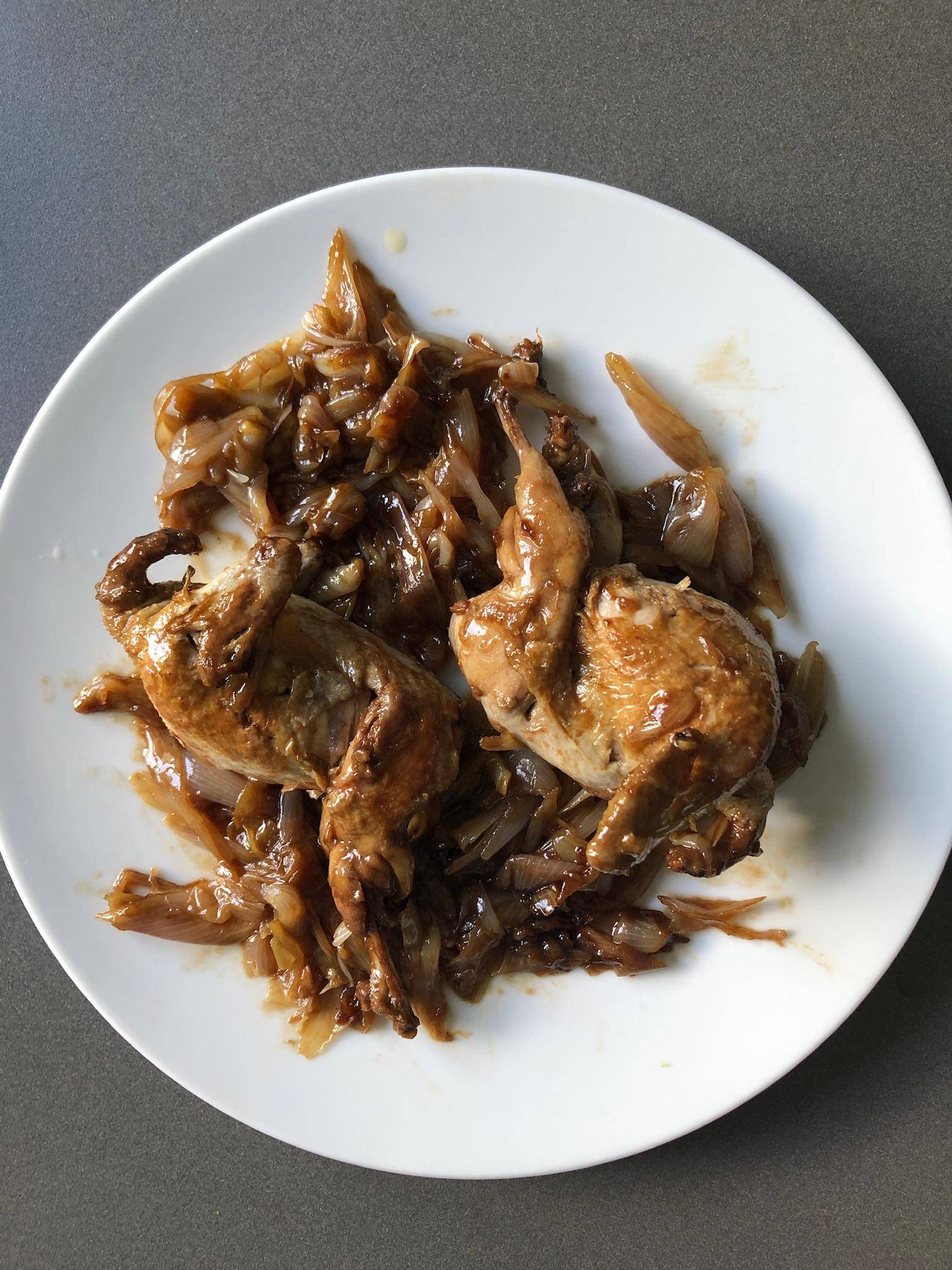 Cailles à l’échalote et vinaigre balsamique - Recepten Cookeo V3 | Moulinex