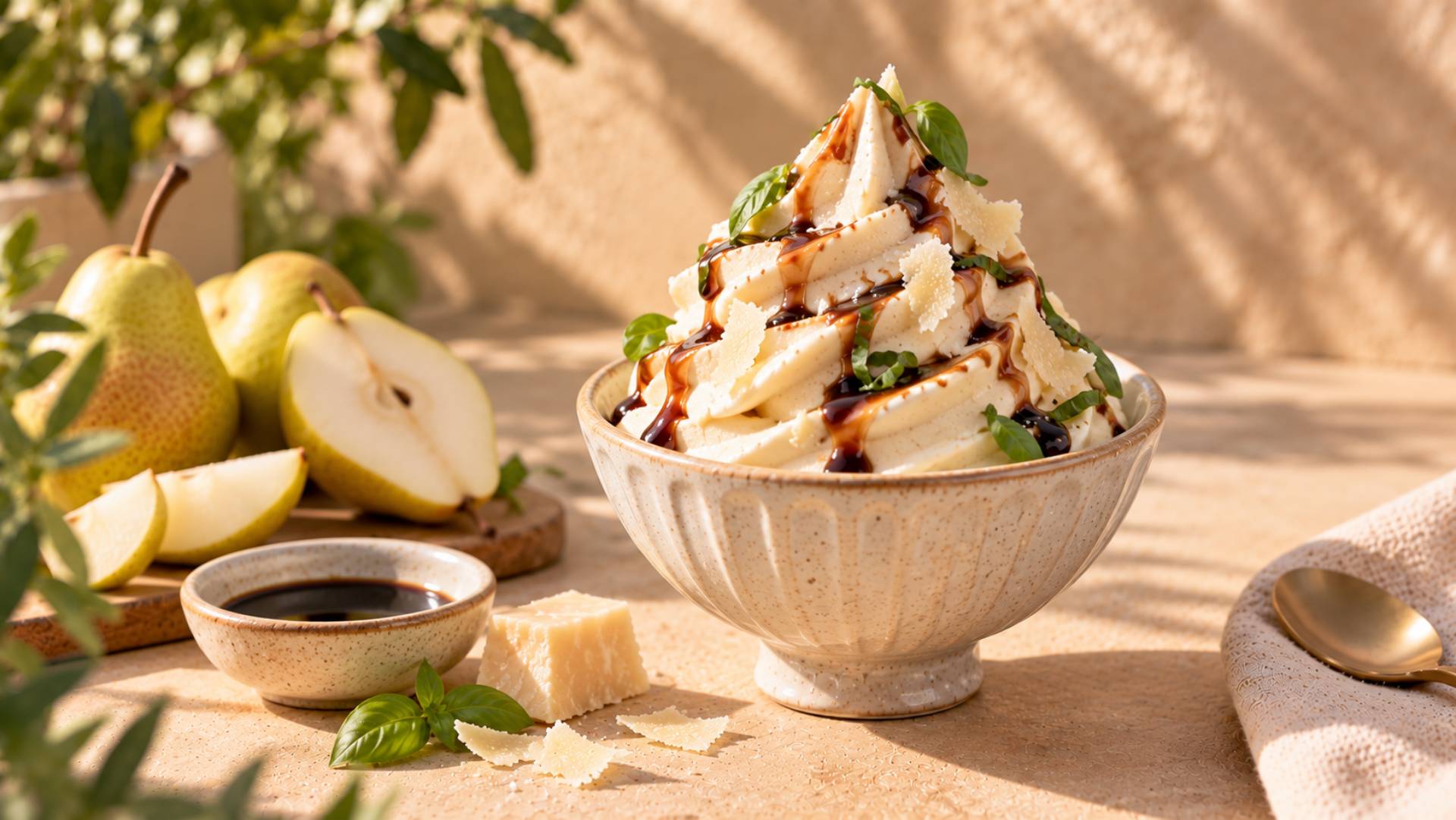 La surprenante glace à la poire et au parmesan - Recette Freezi | Moulinex
