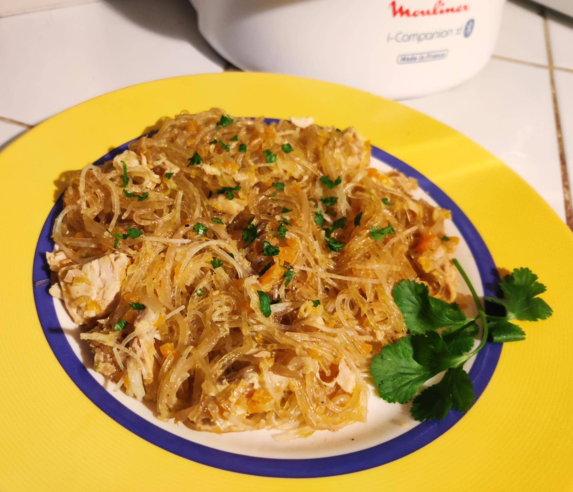 Vermicelles de Haricots Mungo au poulet - Recepten Companion Connect XL | Moulinex