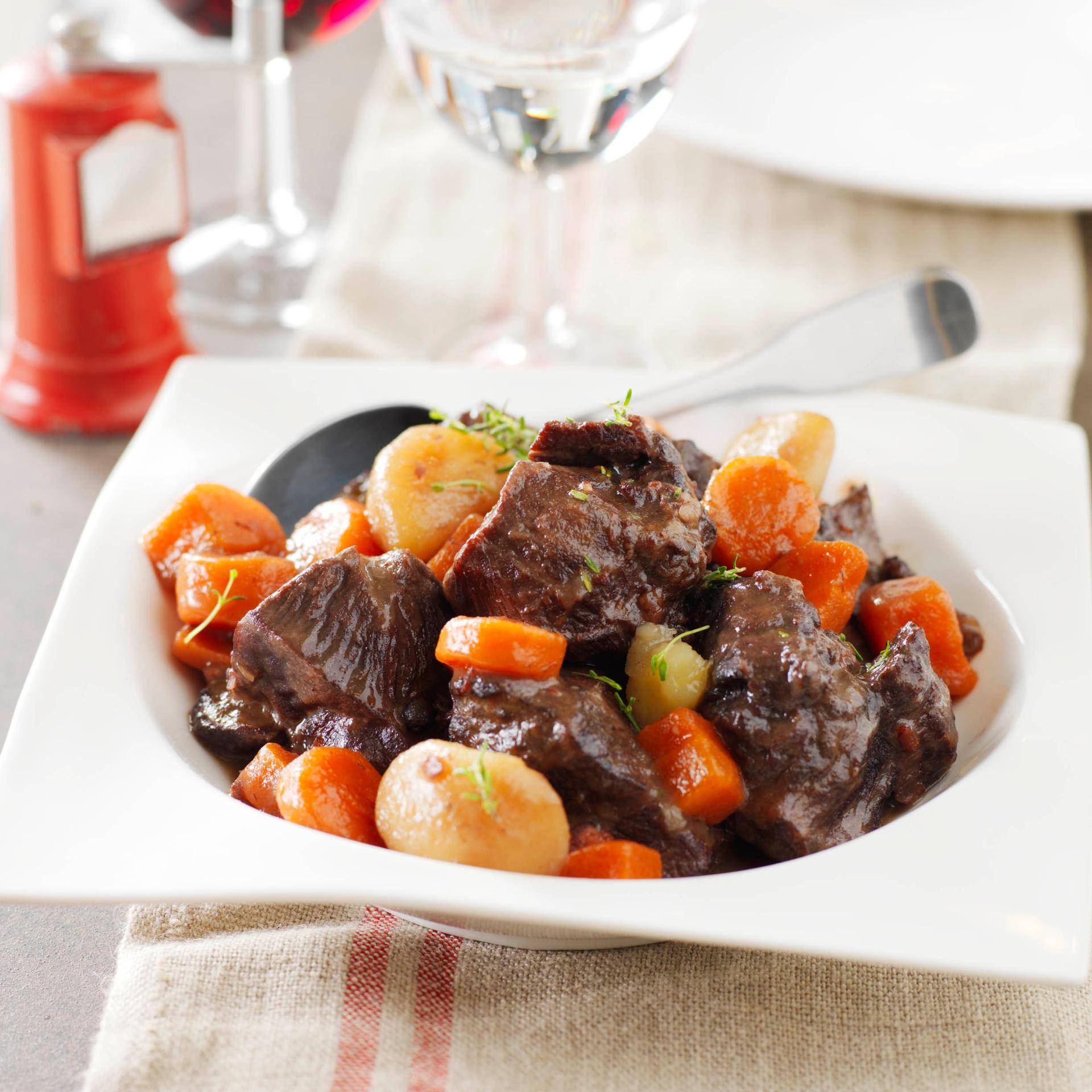 Joue de bœuf au vin rouge et légumes d'hiver - Recette Companion | Moulinex
