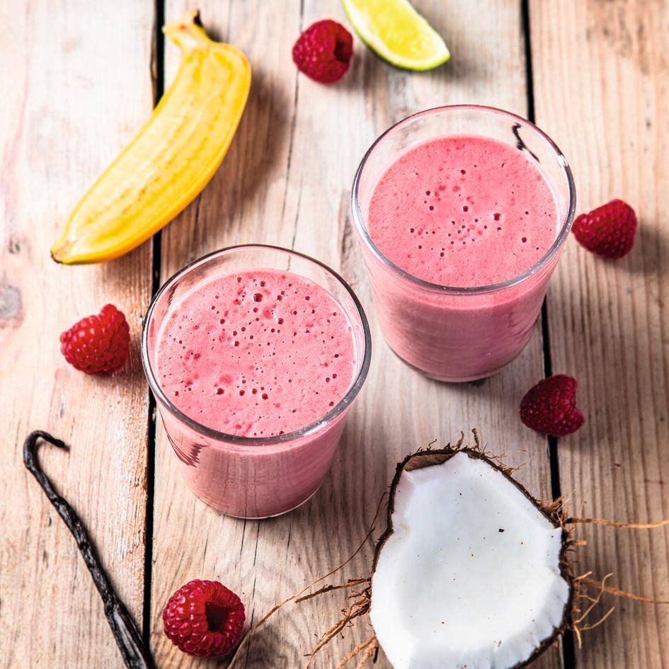 Smoothie framboise, coco et vanille - Recepten Blend up | Moulinex