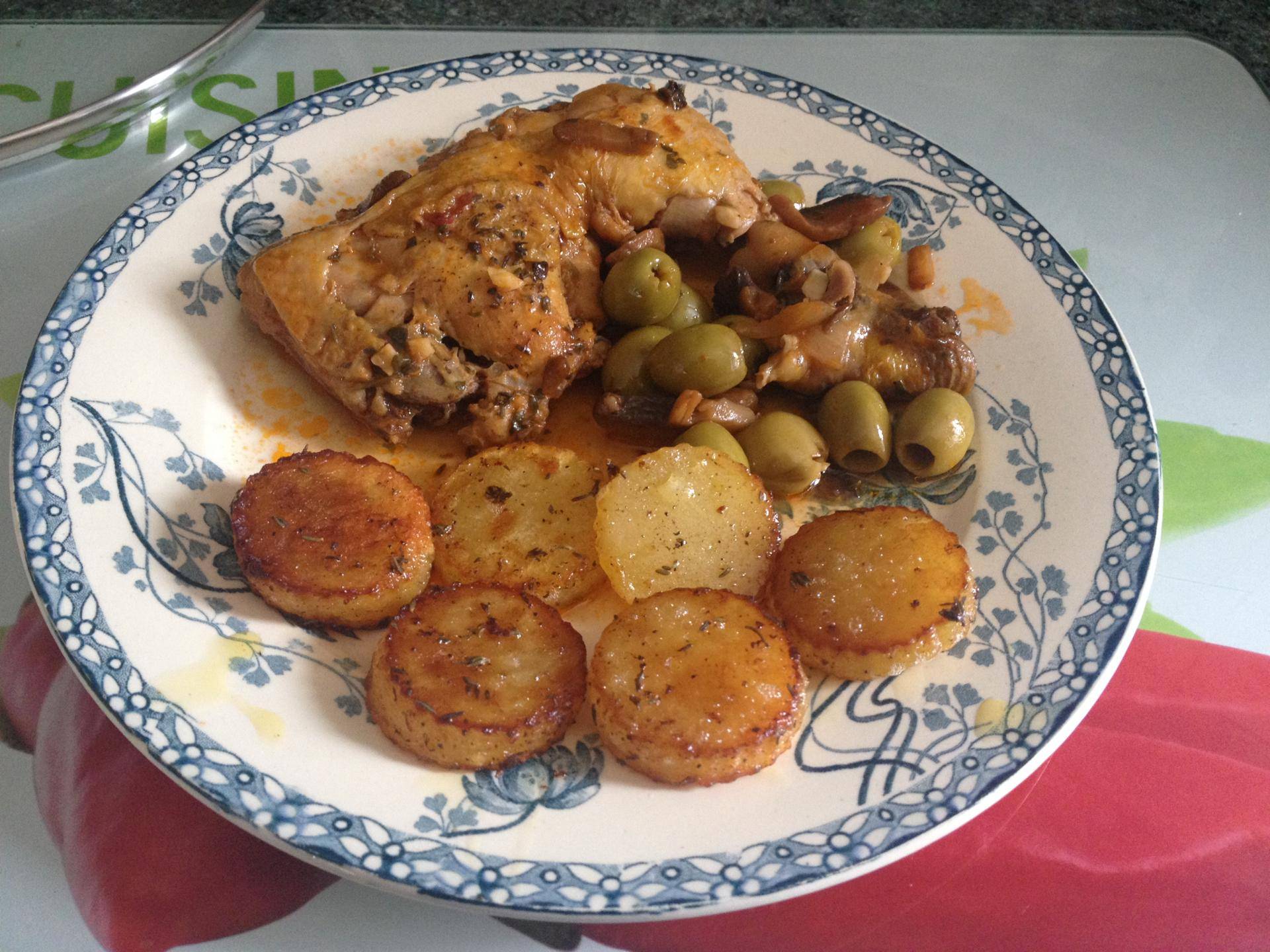 Cuisse de poulet aux olives et champignons - Recepten Cookeo V3 | Moulinex