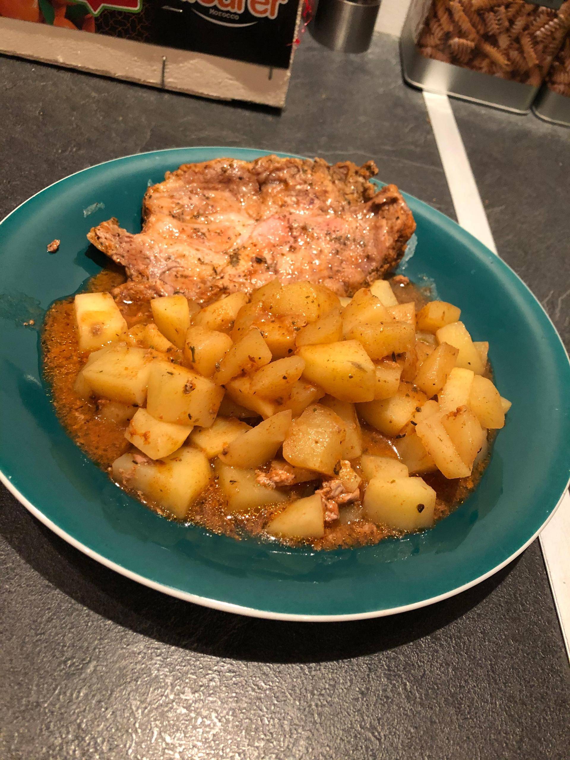 Côte de porc pomme de terre avec sachet cuisson tomate paprika - Recette Cookeo | Moulinex