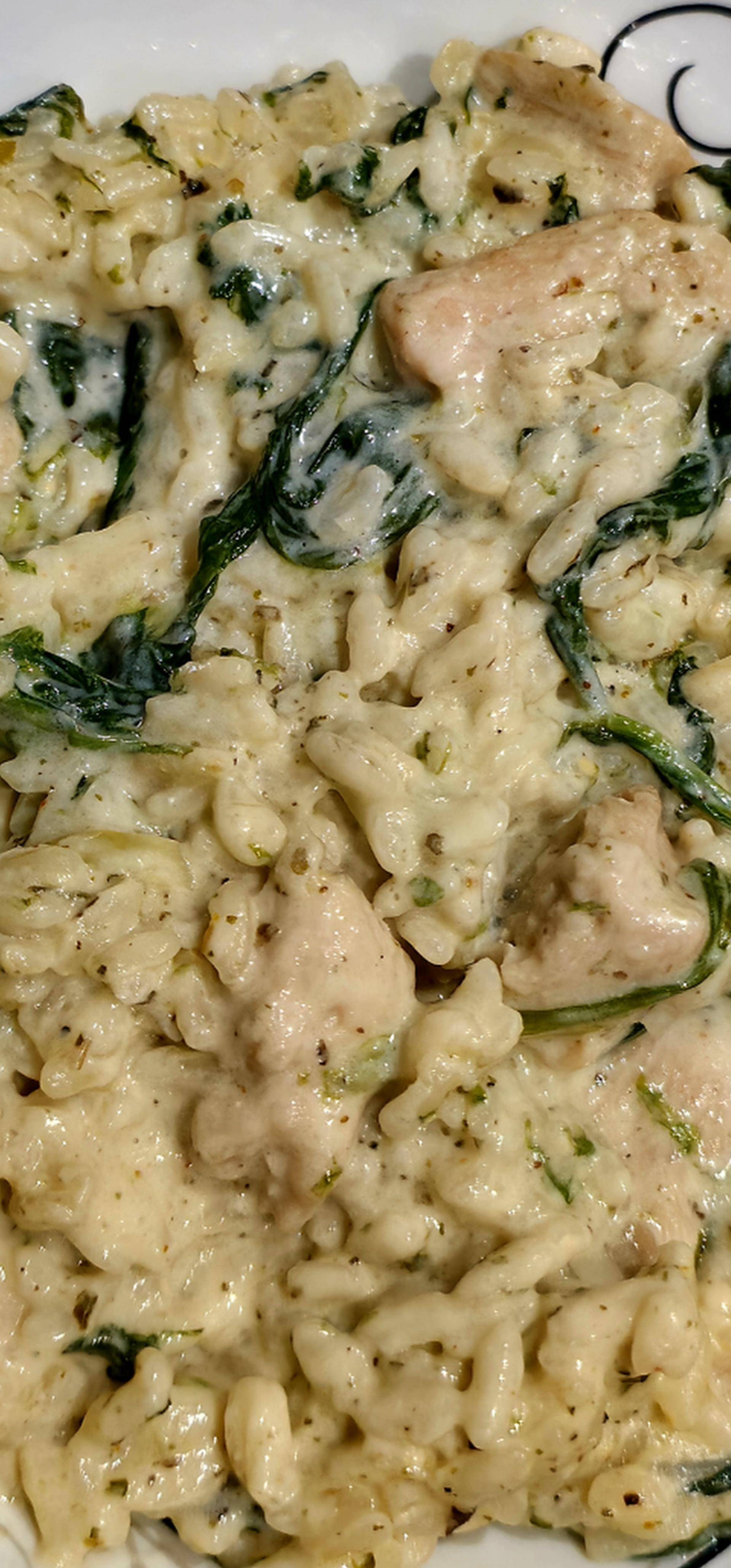 Risotto poulet épinard fraîche. - Recette Cookeo V3 | Moulinex