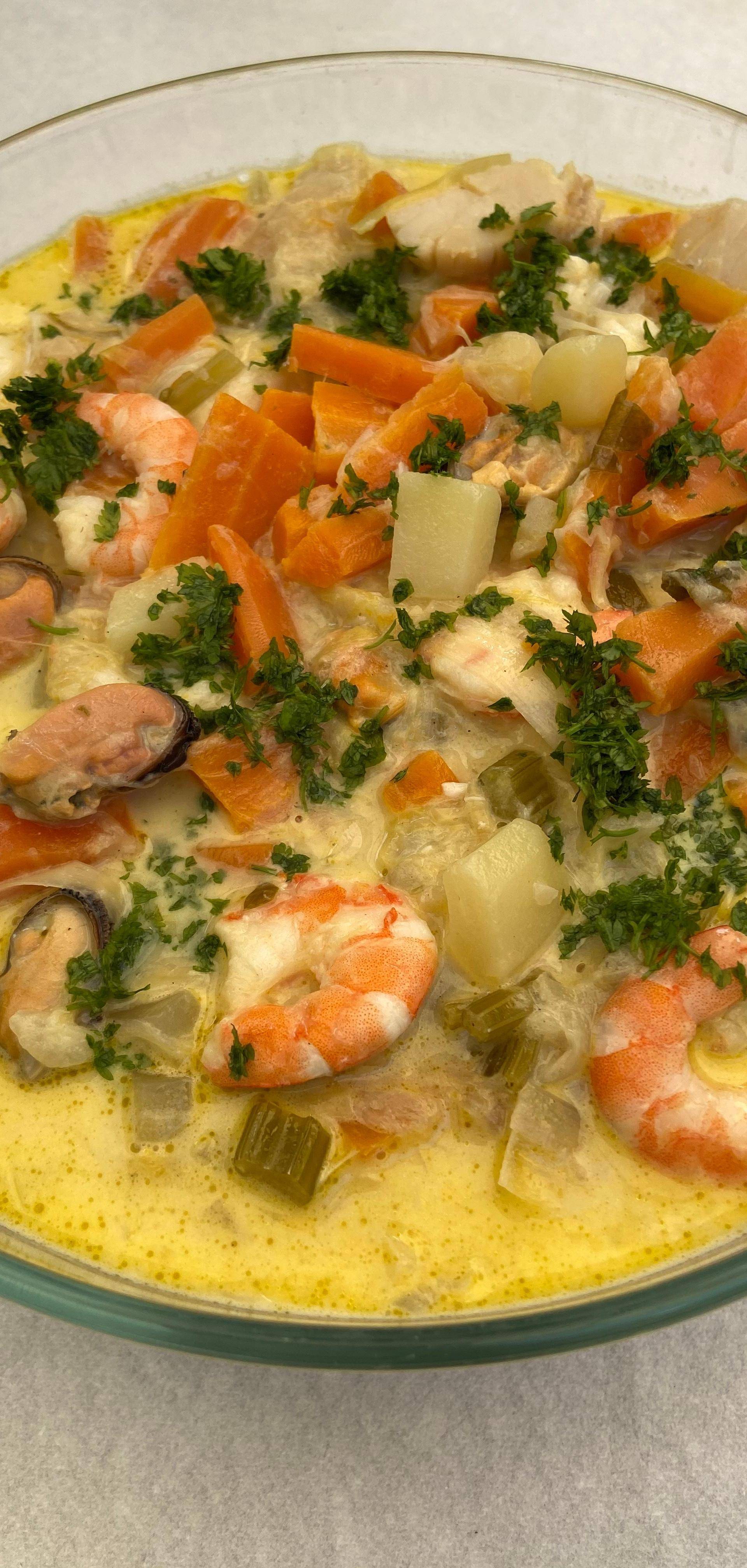 Waterzooï de poissons et crustacés - Recette Companion Connect XL | Moulinex