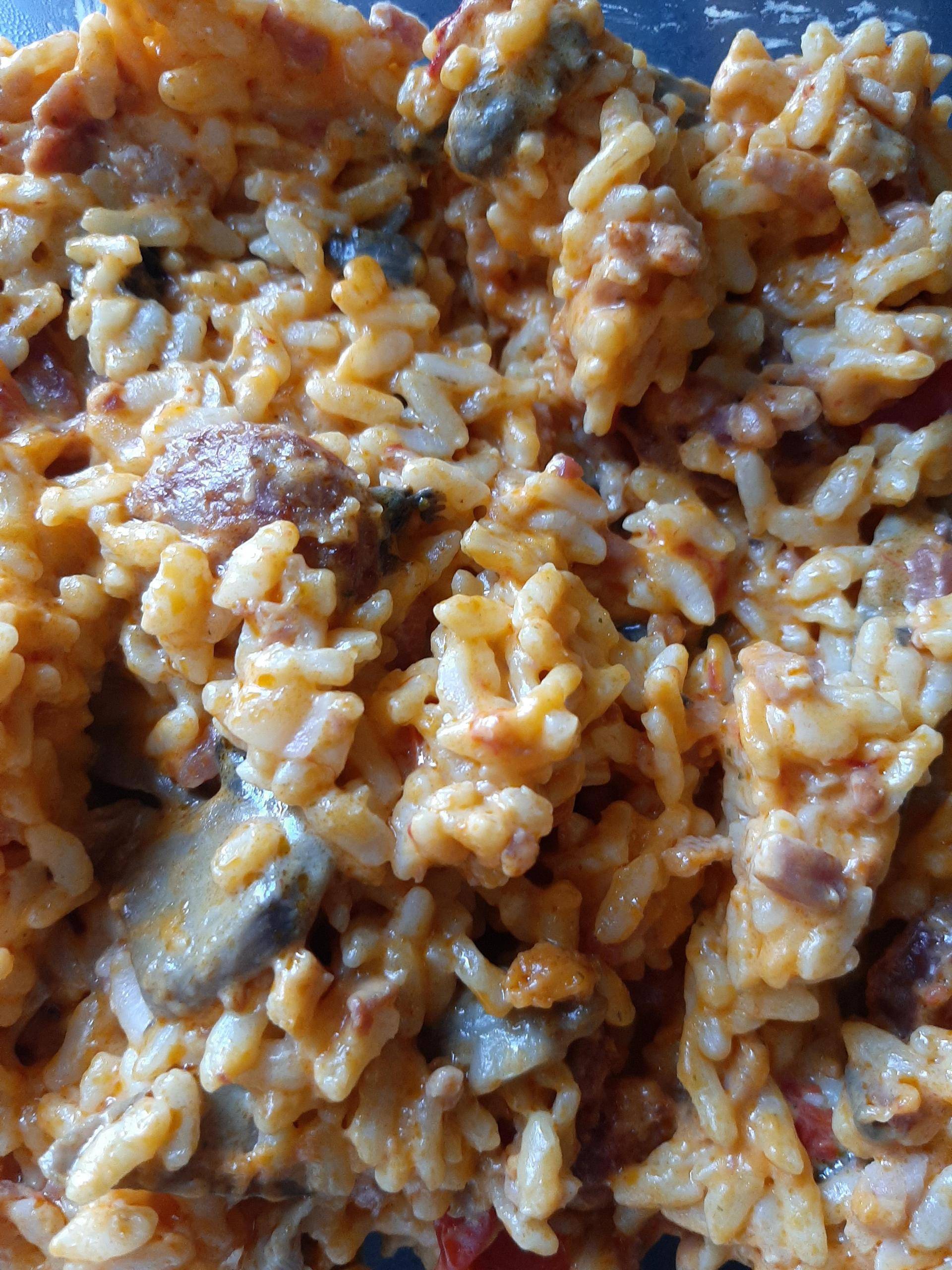 Risotto chorizo lardon champignon - Recepten Cookeo | Moulinex