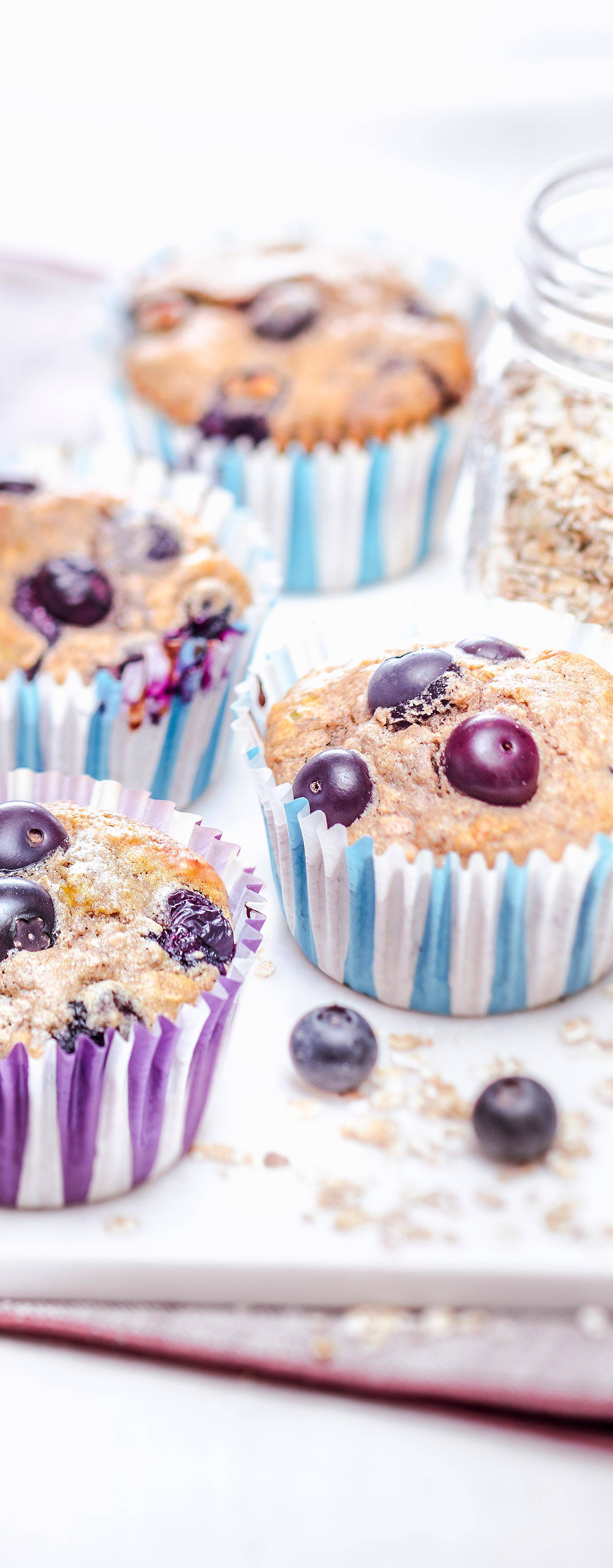 Muffins myrtilles et avoine - Recette Companion | Moulinex