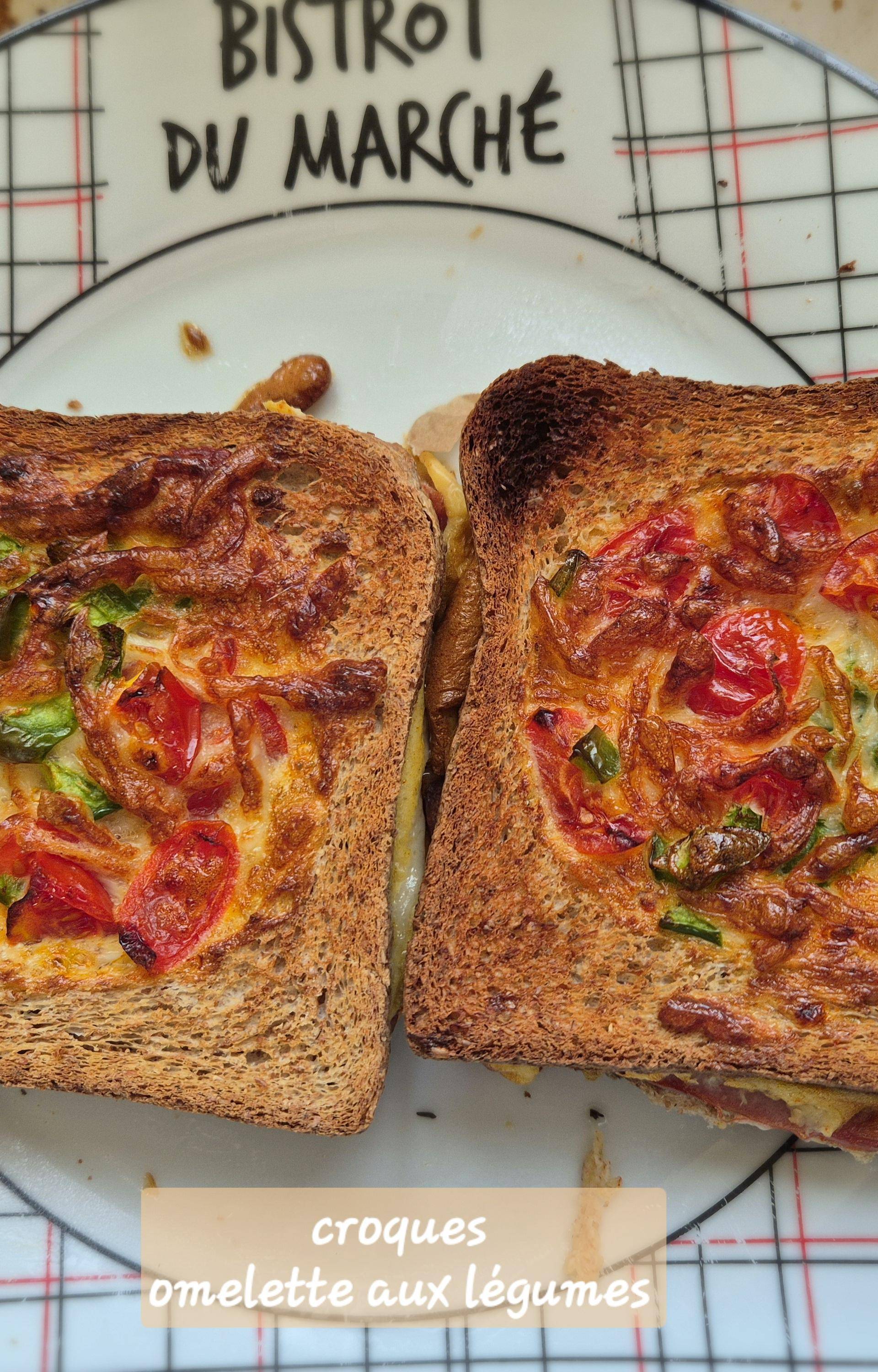 Croques omelette aux légumes - Recette Easy Fry Mega | Moulinex