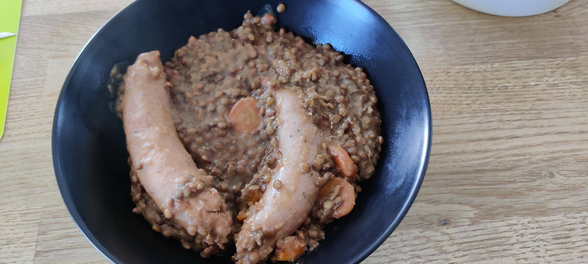 Saucisses lentilles - Recepten Companion Connect XL | Moulinex