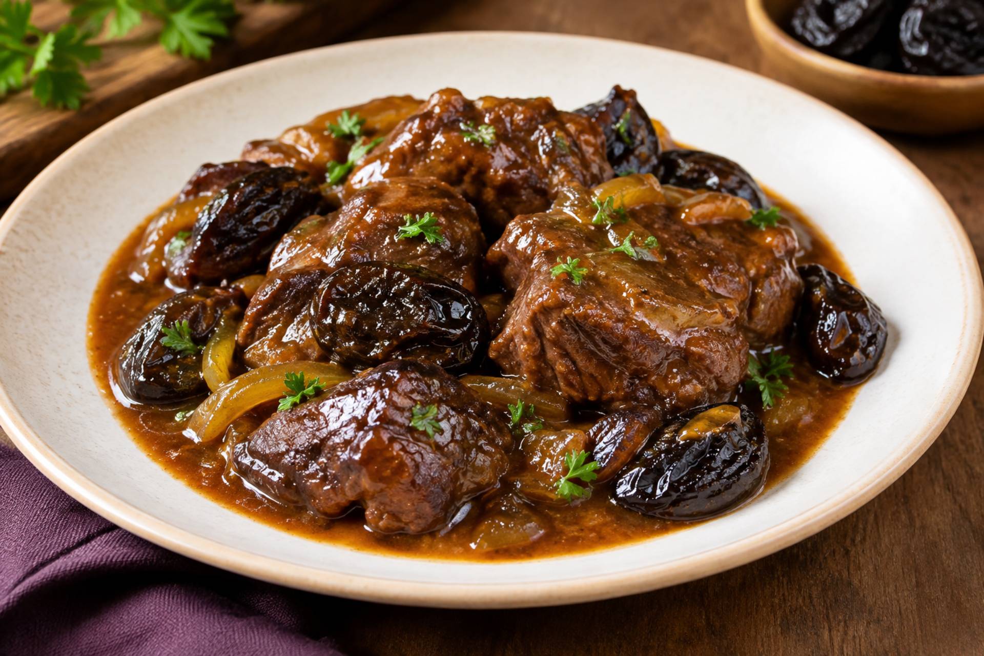 Carbonnades de boeuf aux pruneaux - Recette Cookeo Infinity Autostir | Moulinex