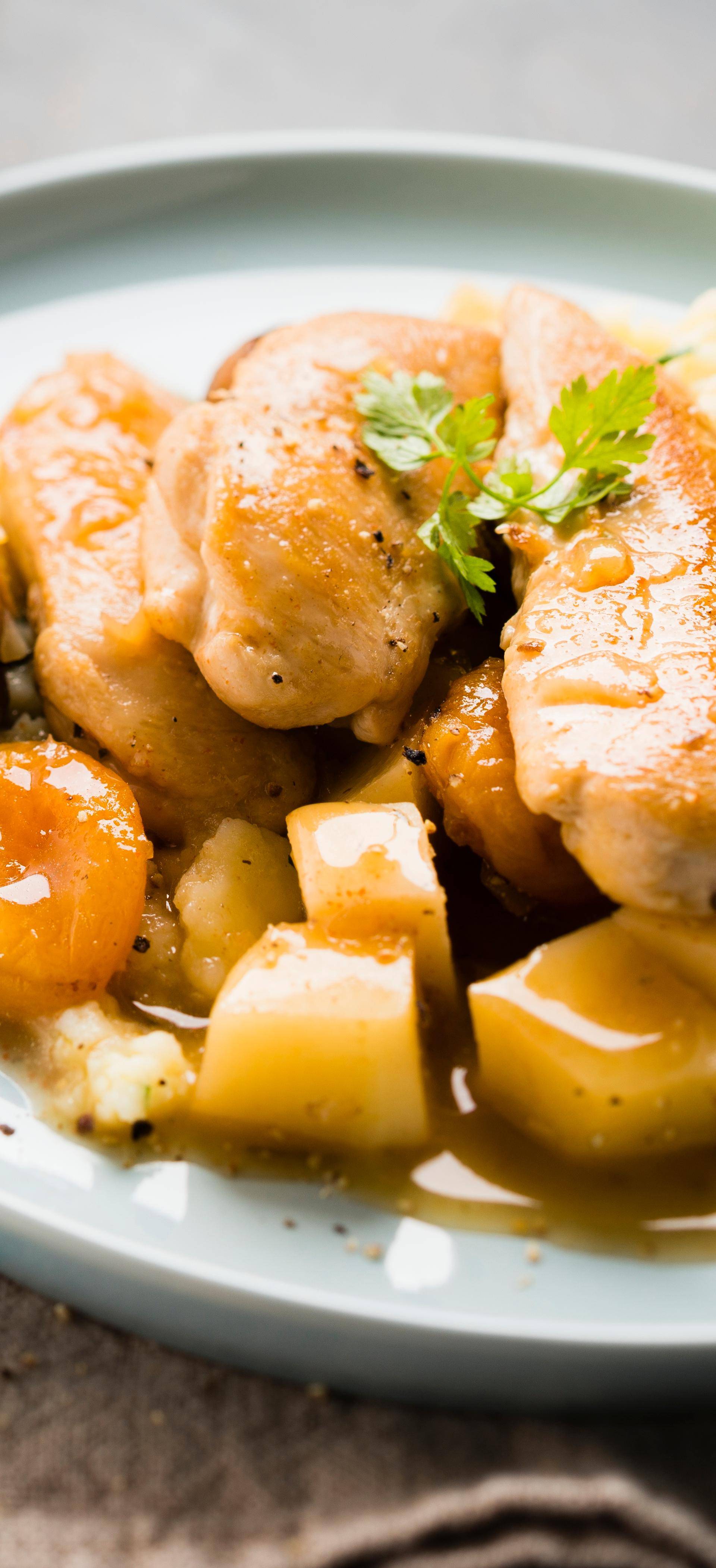 Tajine de poulet aux abricots - Recette Companion | Moulinex
