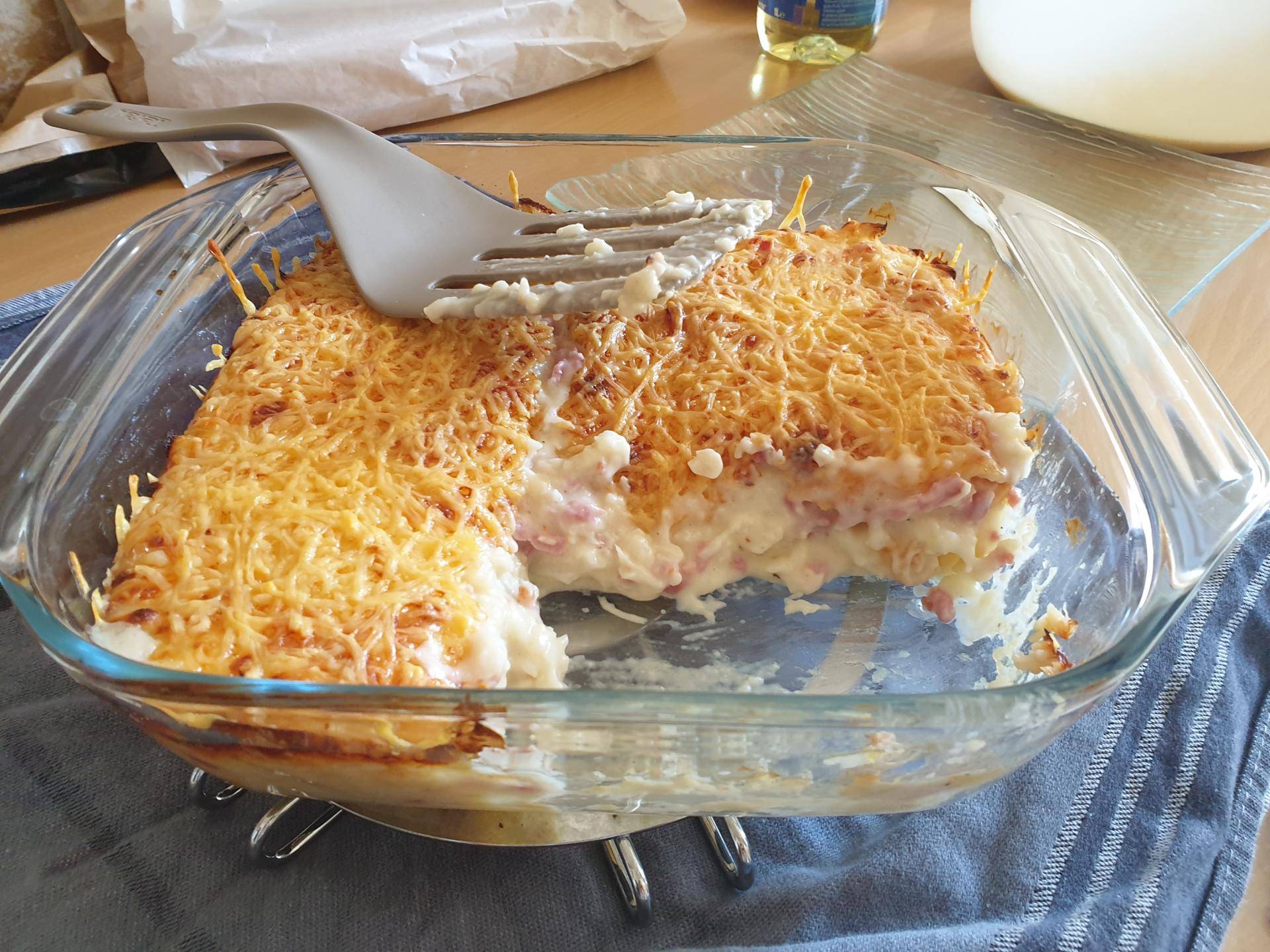 Gratin de choux-fleurs aux lardons - Recette Companion XL | Moulinex