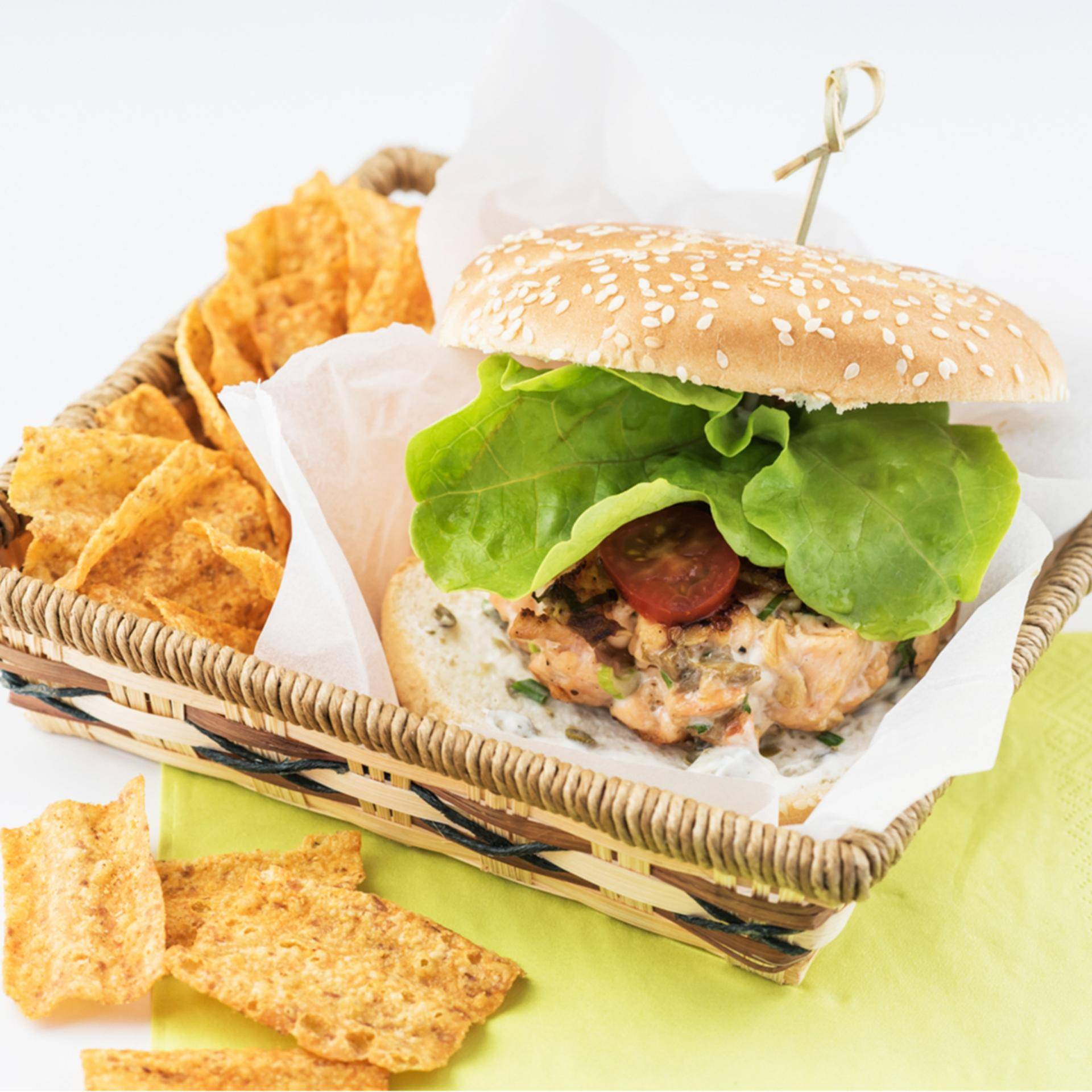 Burger au saumon - Recepten Cook'in One | Moulinex