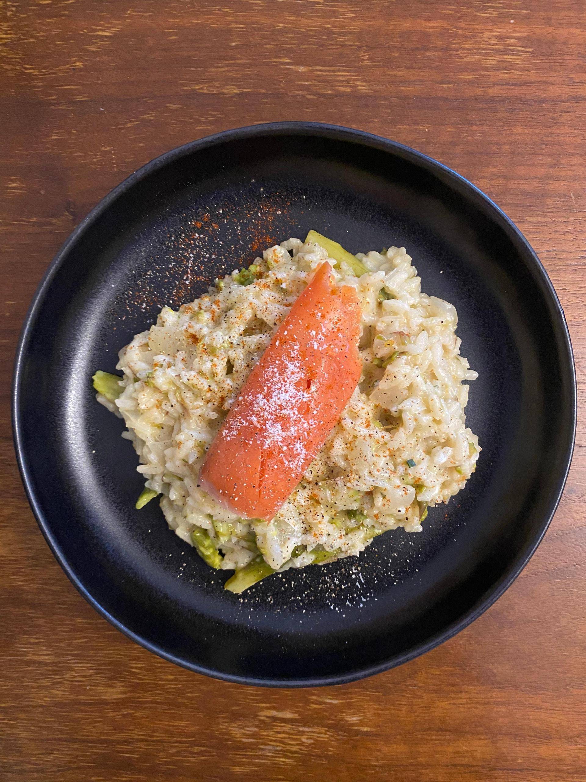 Risotto Asperges Boursin et Saumon - Recepten Cookeo | Moulinex