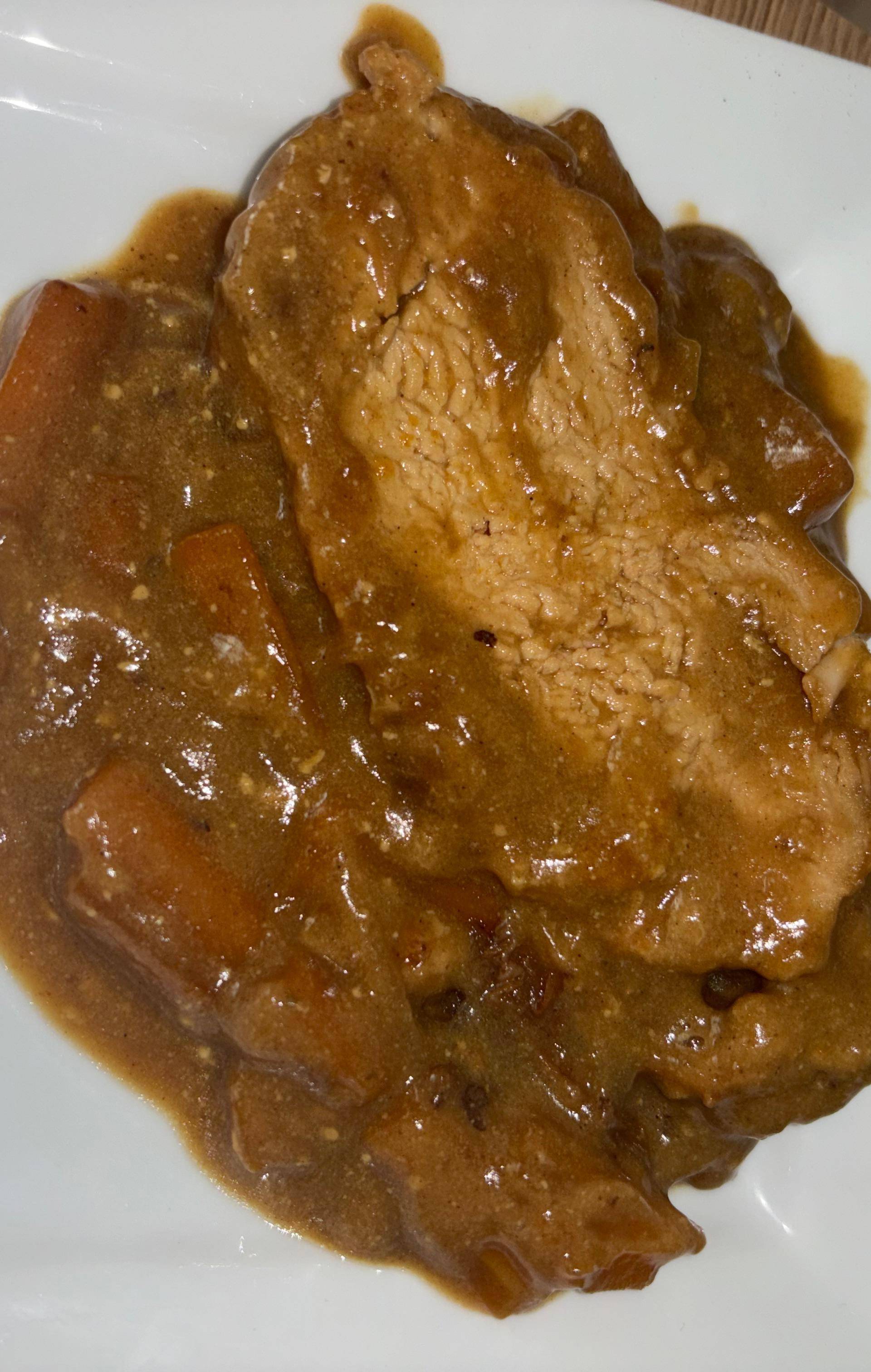 Rôti de porc à la moutarde et au carottes - Recette Cookeo | Moulinex