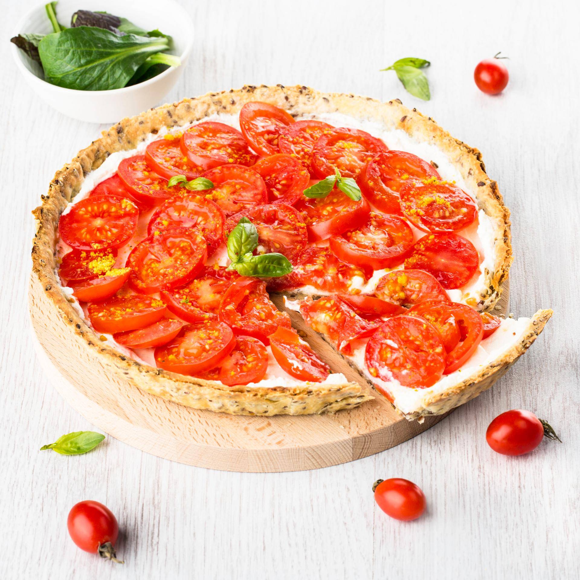Tarte à la tomate et basilic - Recepten Companion | Moulinex