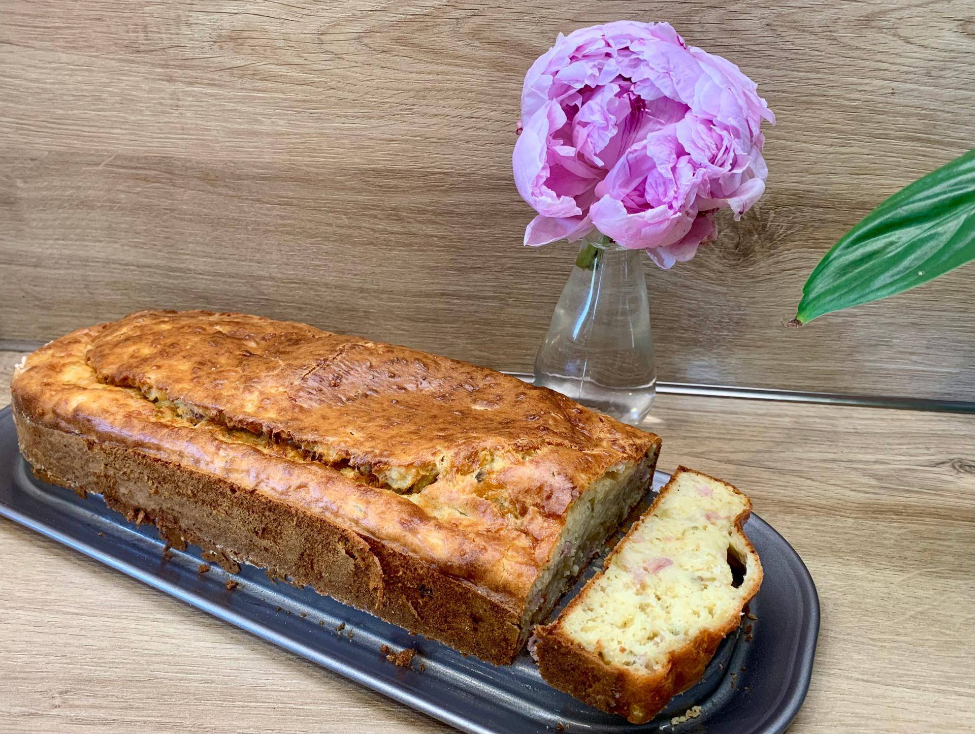 Cake olives lardons oignon - Recette Companion Connect XL | Moulinex