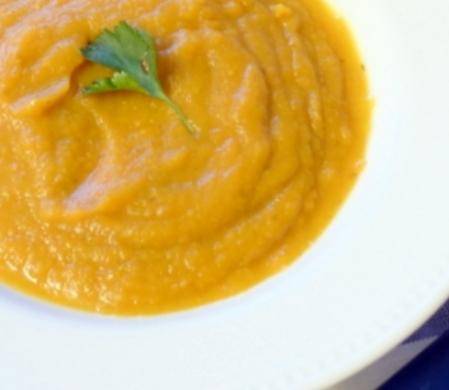 Soupe de patate douce, pomme de terre et butternut - Recette Companion Connect XL | Moulinex