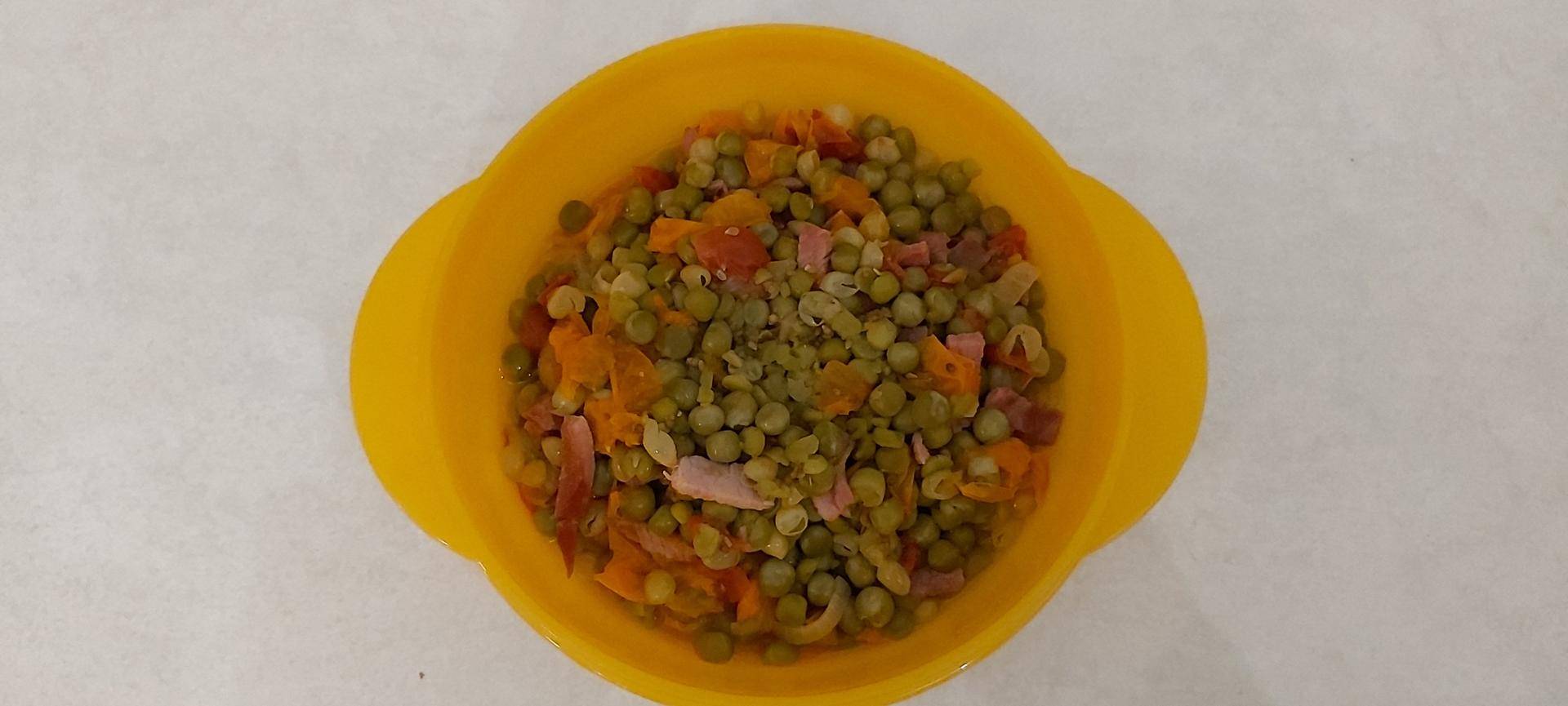Petits pois bacon tomate - Recepten Cookeo | Moulinex