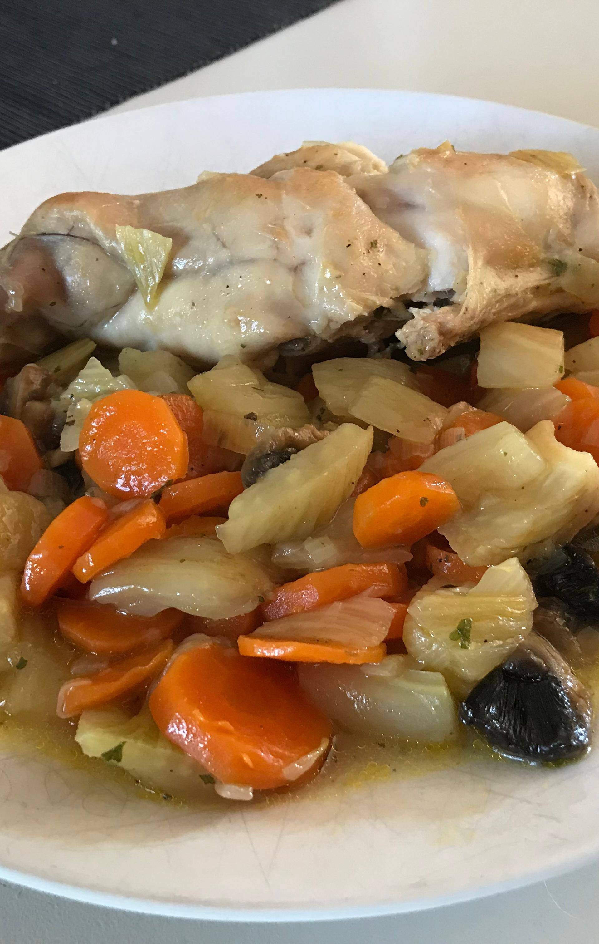 Cuisse de lapin fenouil carottes champignons - Recette Cookeo | Moulinex