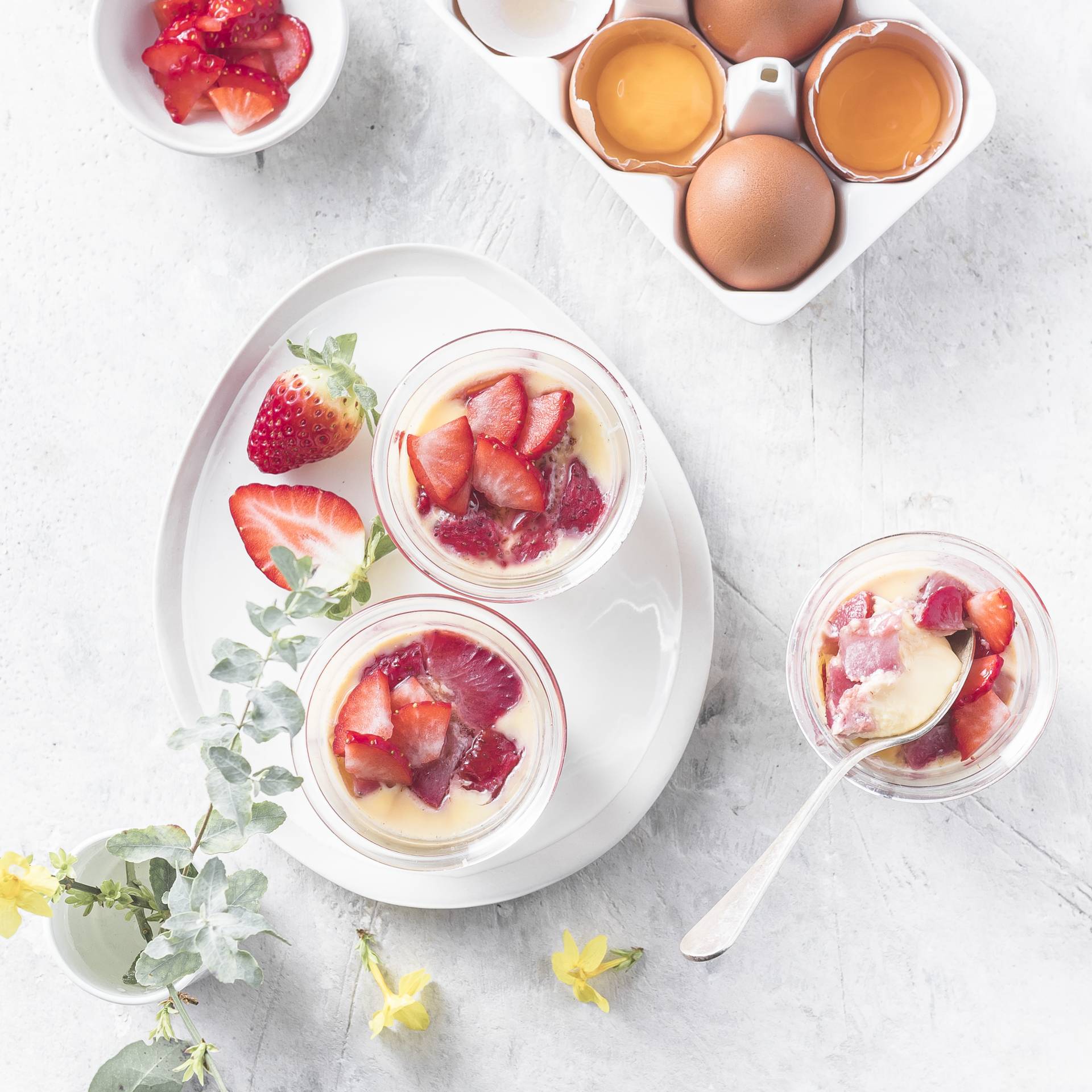 Custard met aardbeien - Recepten Cookeo V3 Mini | Moulinex
