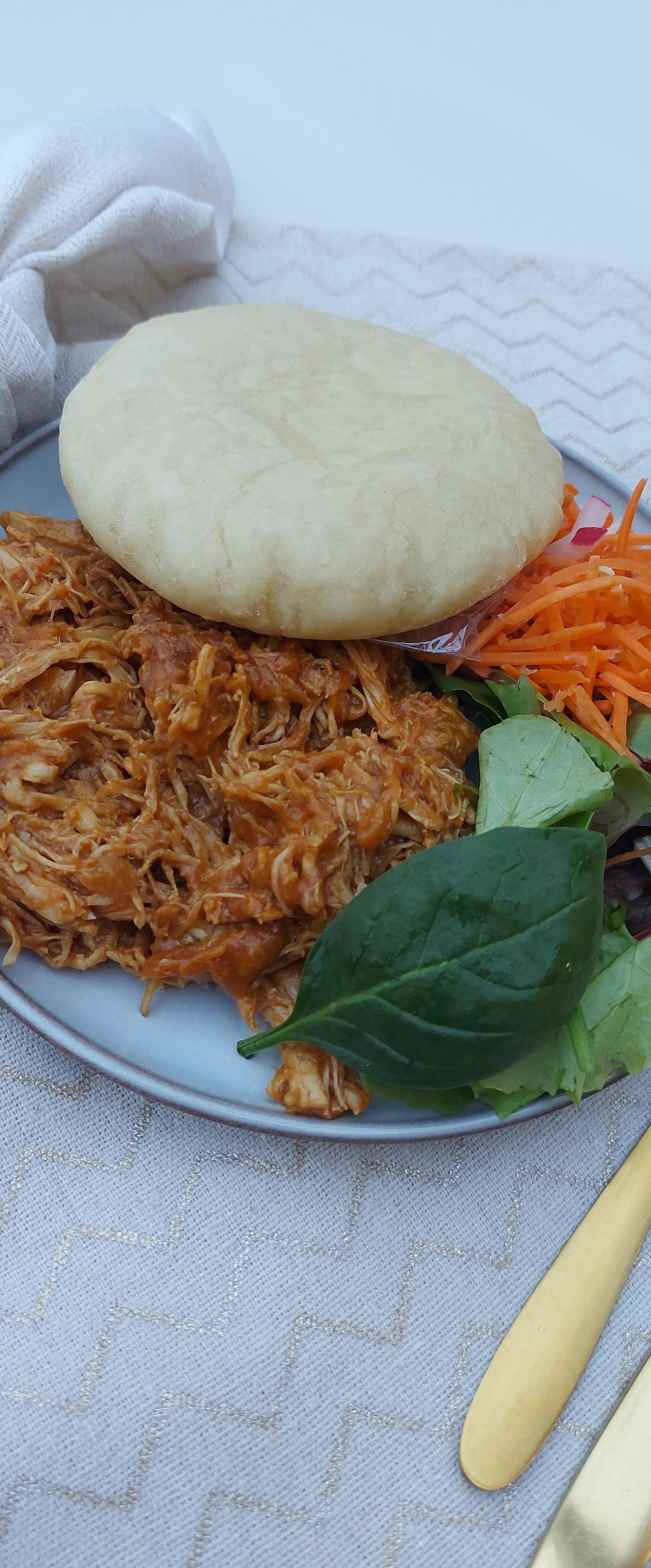 Pulled pork en in blokjes gesneden pompoen - Recepten Dual EasyFry&Grill | Moulinex