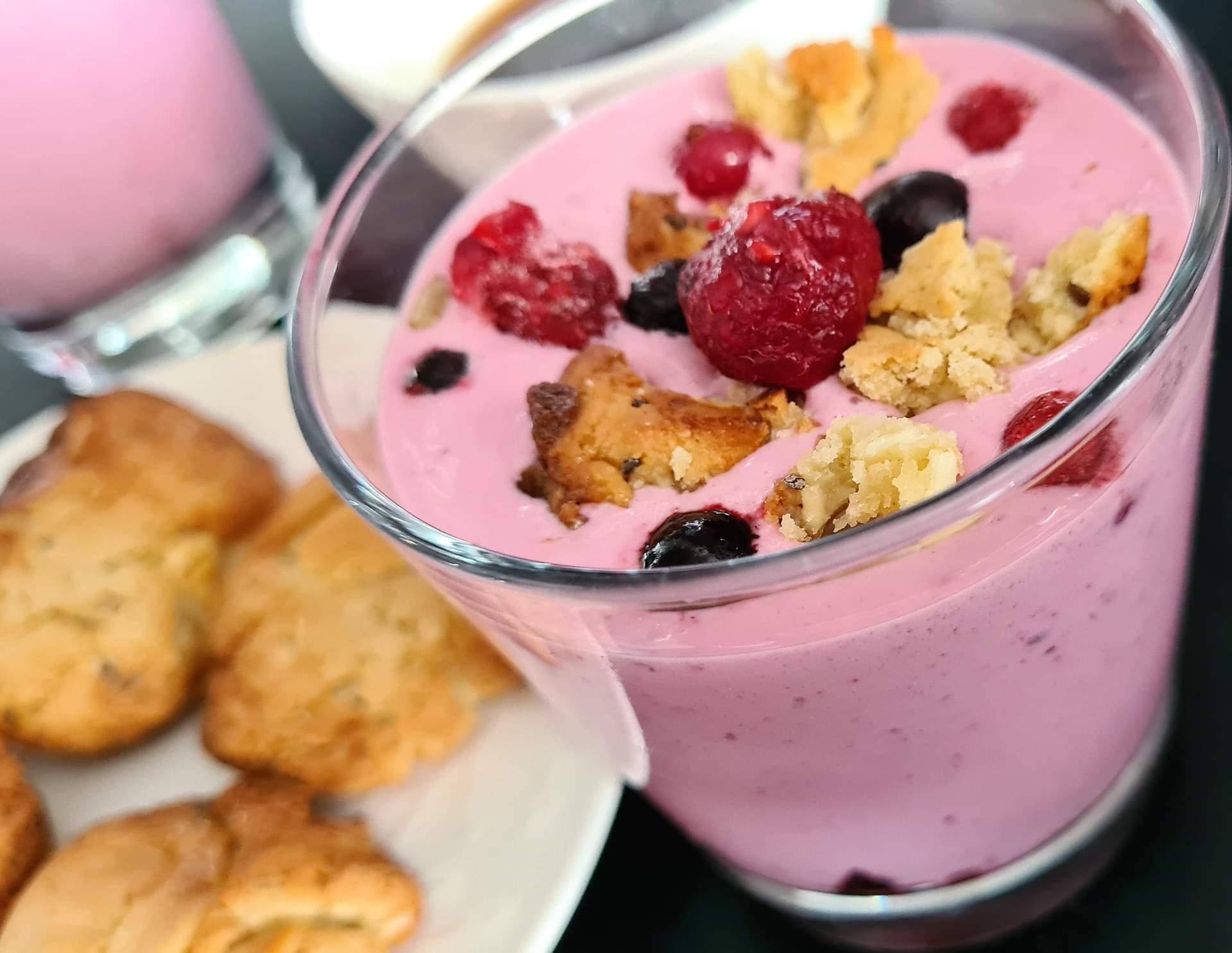 Mousse aux fruits rouges et fromage blanc - Recette Companion Connect XL | Moulinex