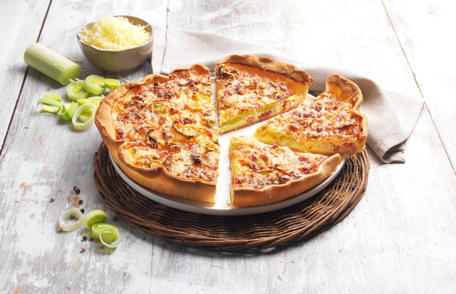 Quiche fondante aux poireaux et curry - Recette Kitchen Machines Touch/Touch + | Moulinex