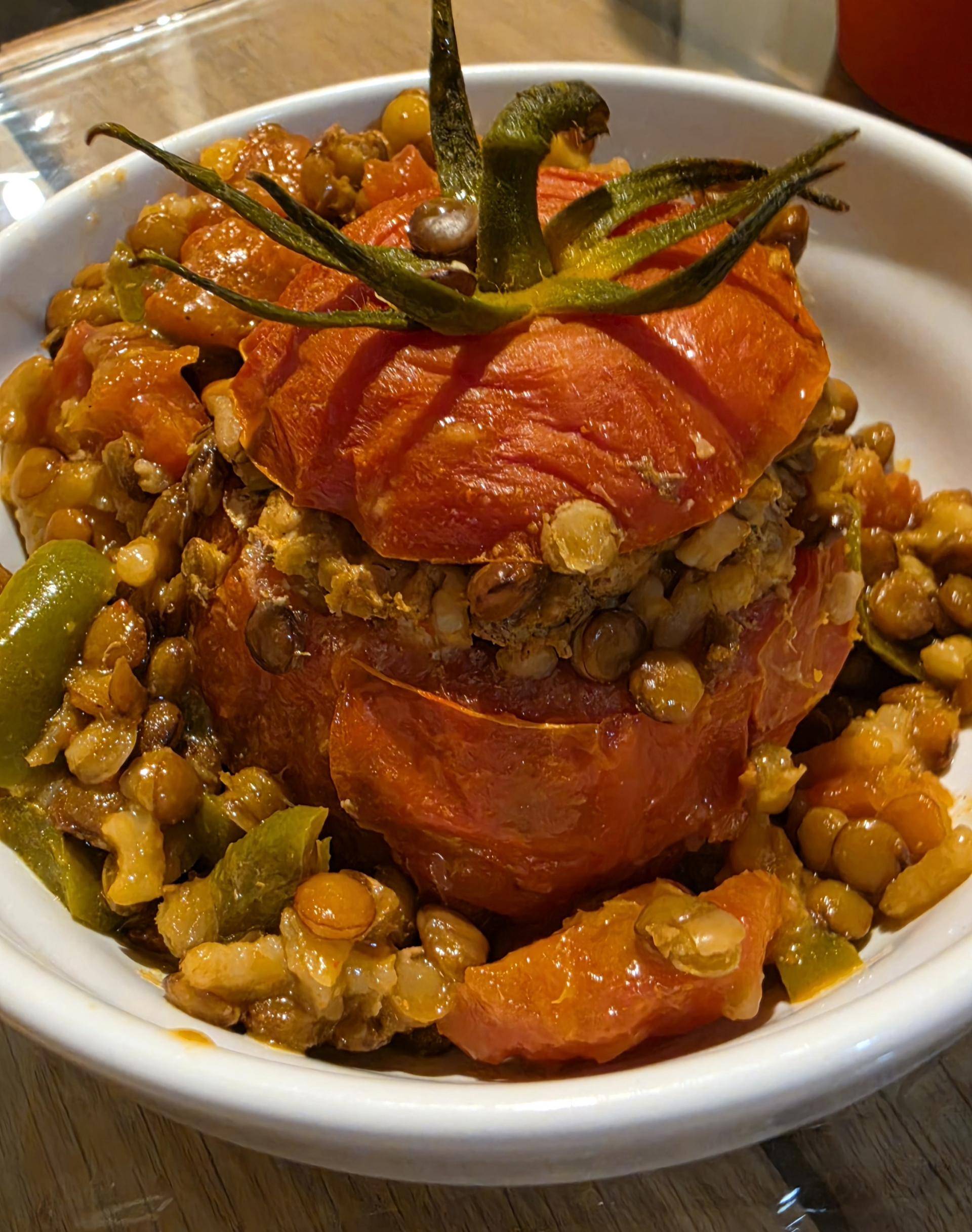 Tomates farcies et lentilles - Recette Cookeo | Moulinex