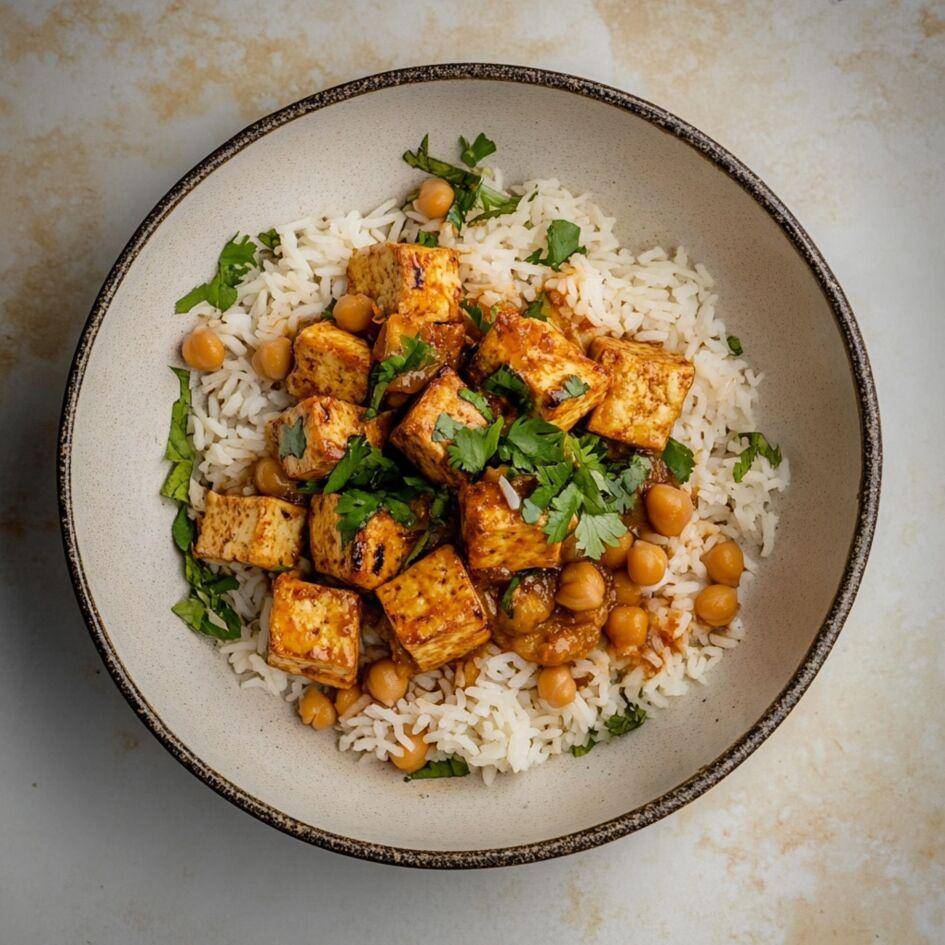 Gemarineerde tofu met kikkererwtenrijst - Recepten Cookeo Infinity 17in1 | Moulinex