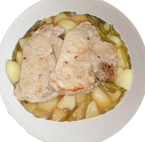 Côtes de porc haricot vert pomme de terre - Recepten Cookeo V3 | Moulinex