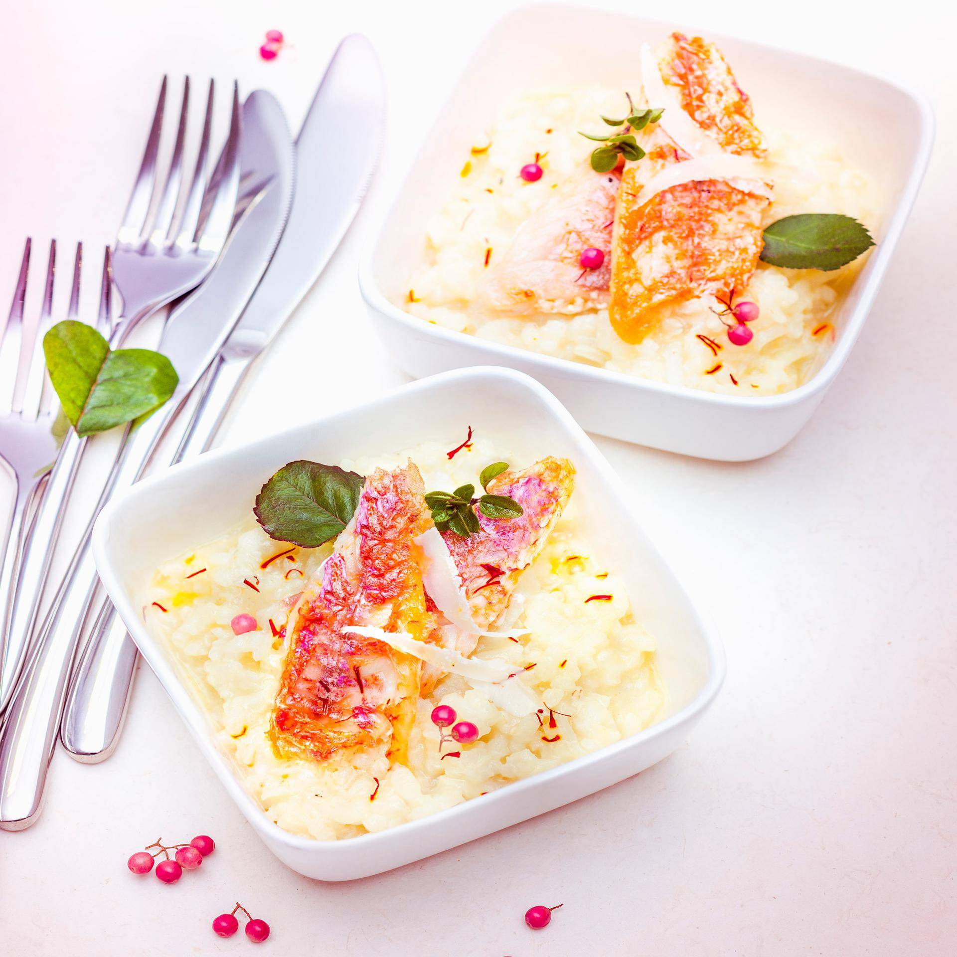 Risotto au champagne, safran et rouget - Recette Companion Connect | Moulinex