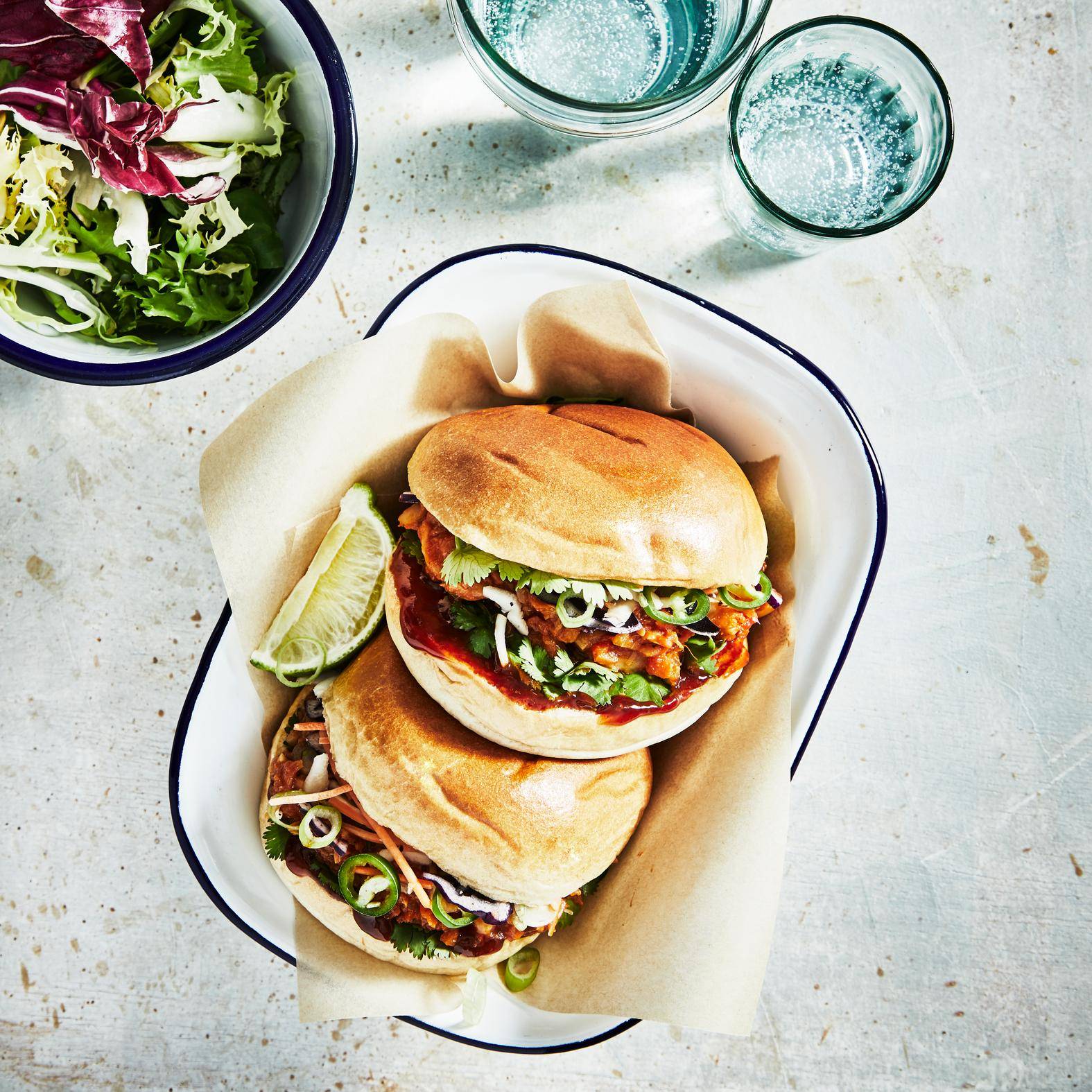 Sandwichs effiloché vegan et salade de chou - Recepten Click&Cook | Moulinex