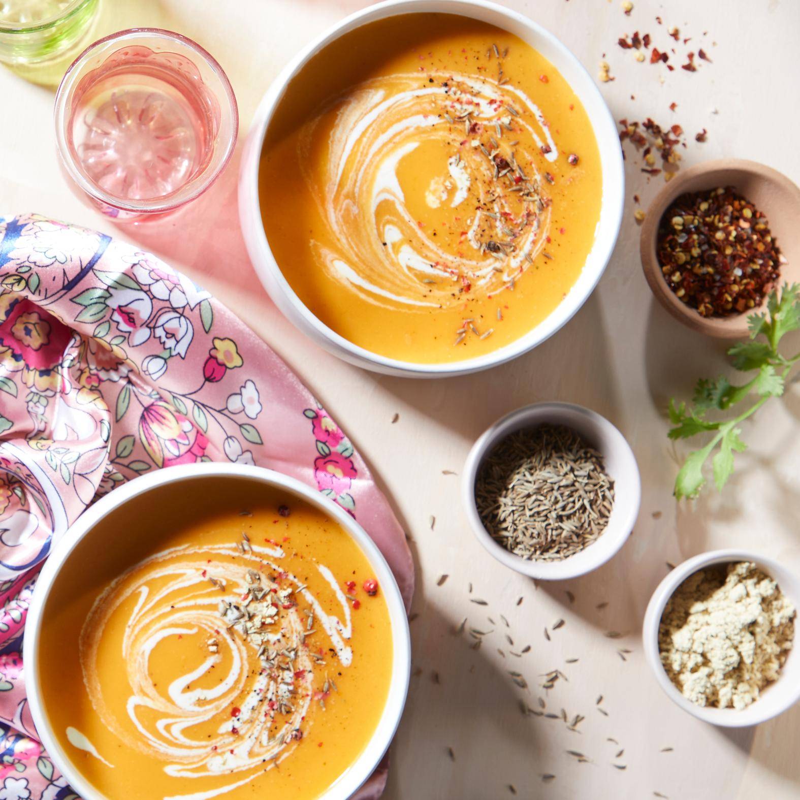 Soupe crémeuse de tomate à l'indienne - Recepten Perfectmix Cook | Moulinex