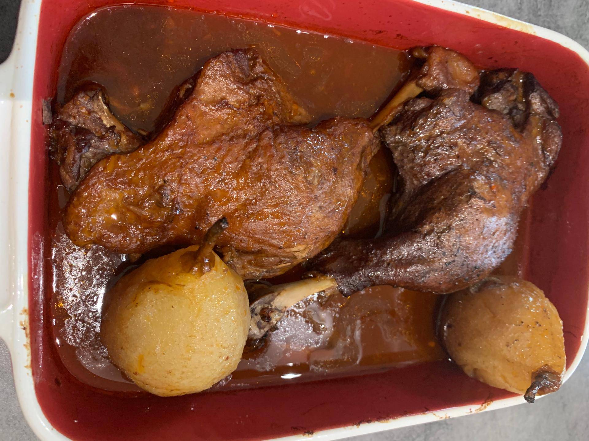 Cuisses de canard et poires bordeaux confit aux épices - Recepten Cookeo | Moulinex