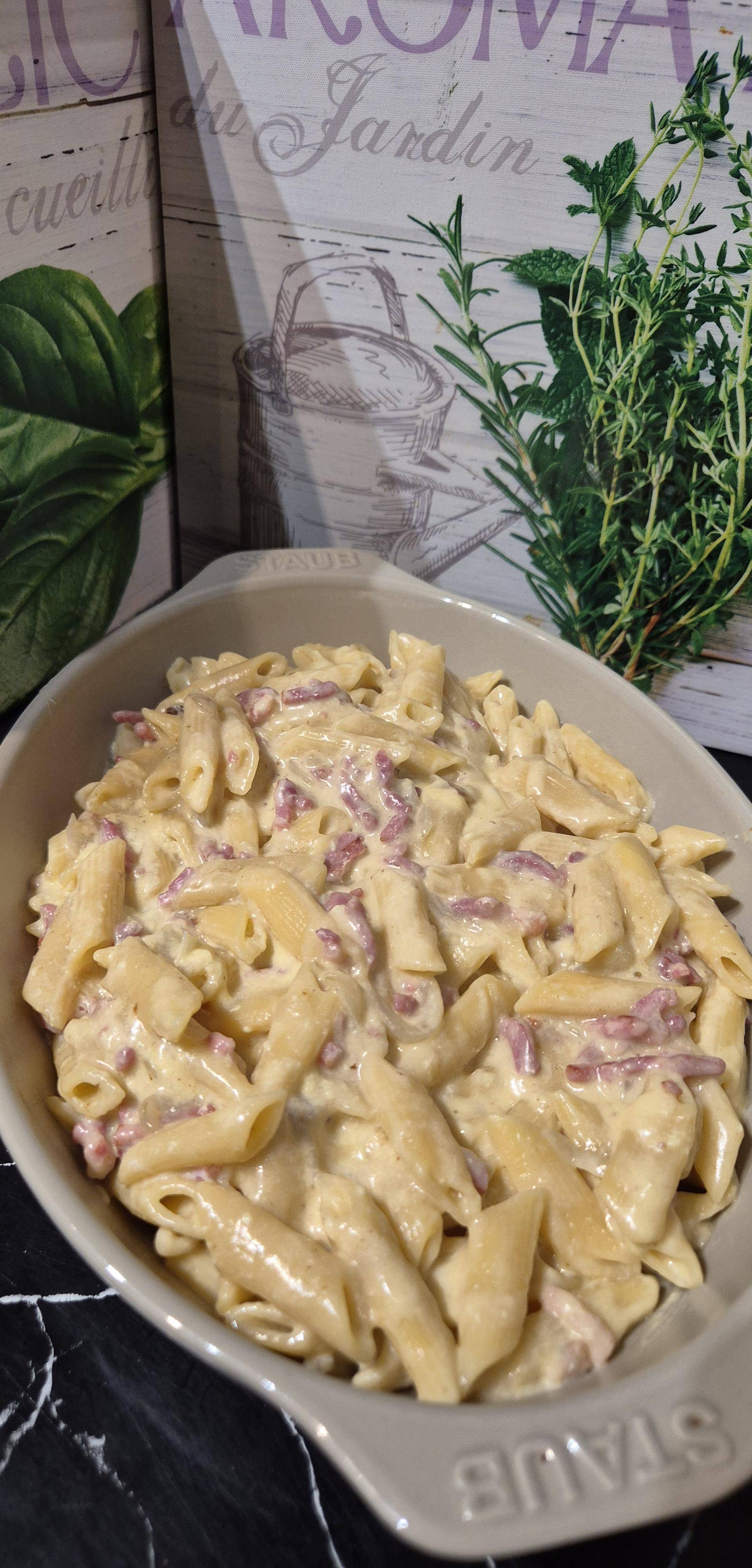 Pâtes carbonara crémeuses au Cookeo infinity - Recette Cookeo Infinity Autostir | Moulinex