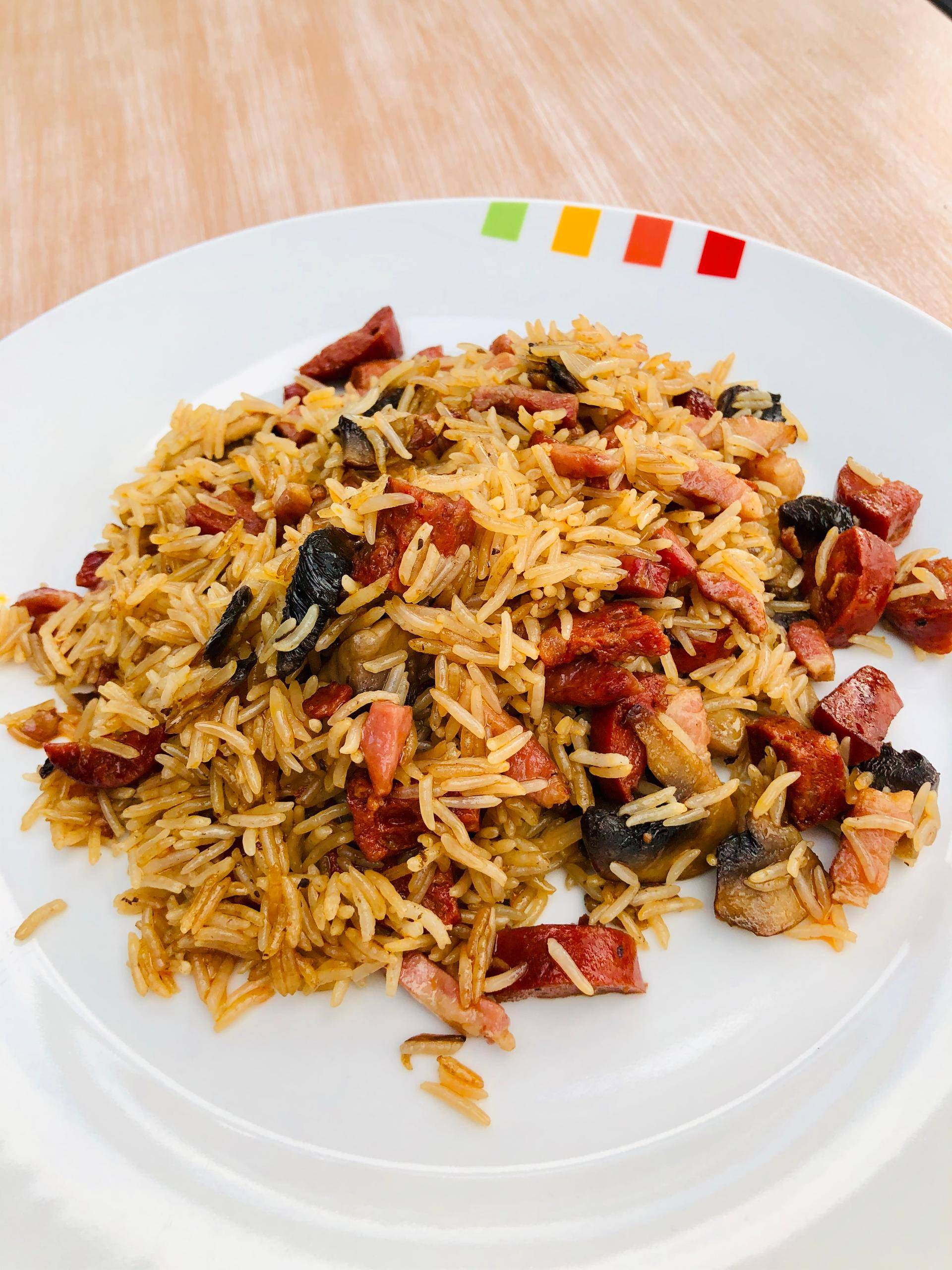 Riz basmati aux lardons, champignons et chorizo - Recepten Cookeo | Moulinex