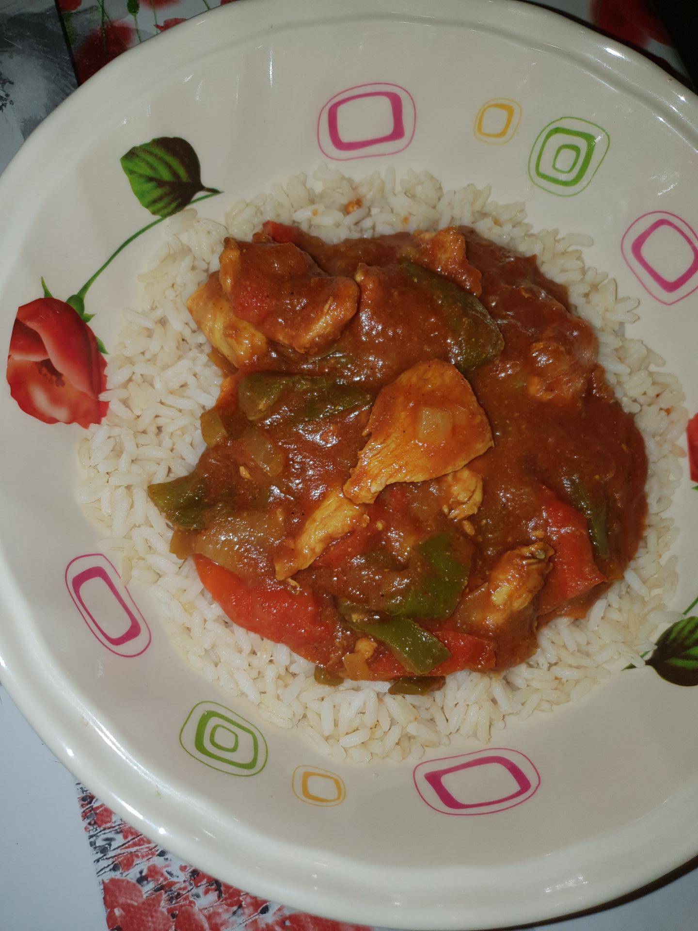 Poulet Riz au poivrons - Recepten Cookeo | Moulinex