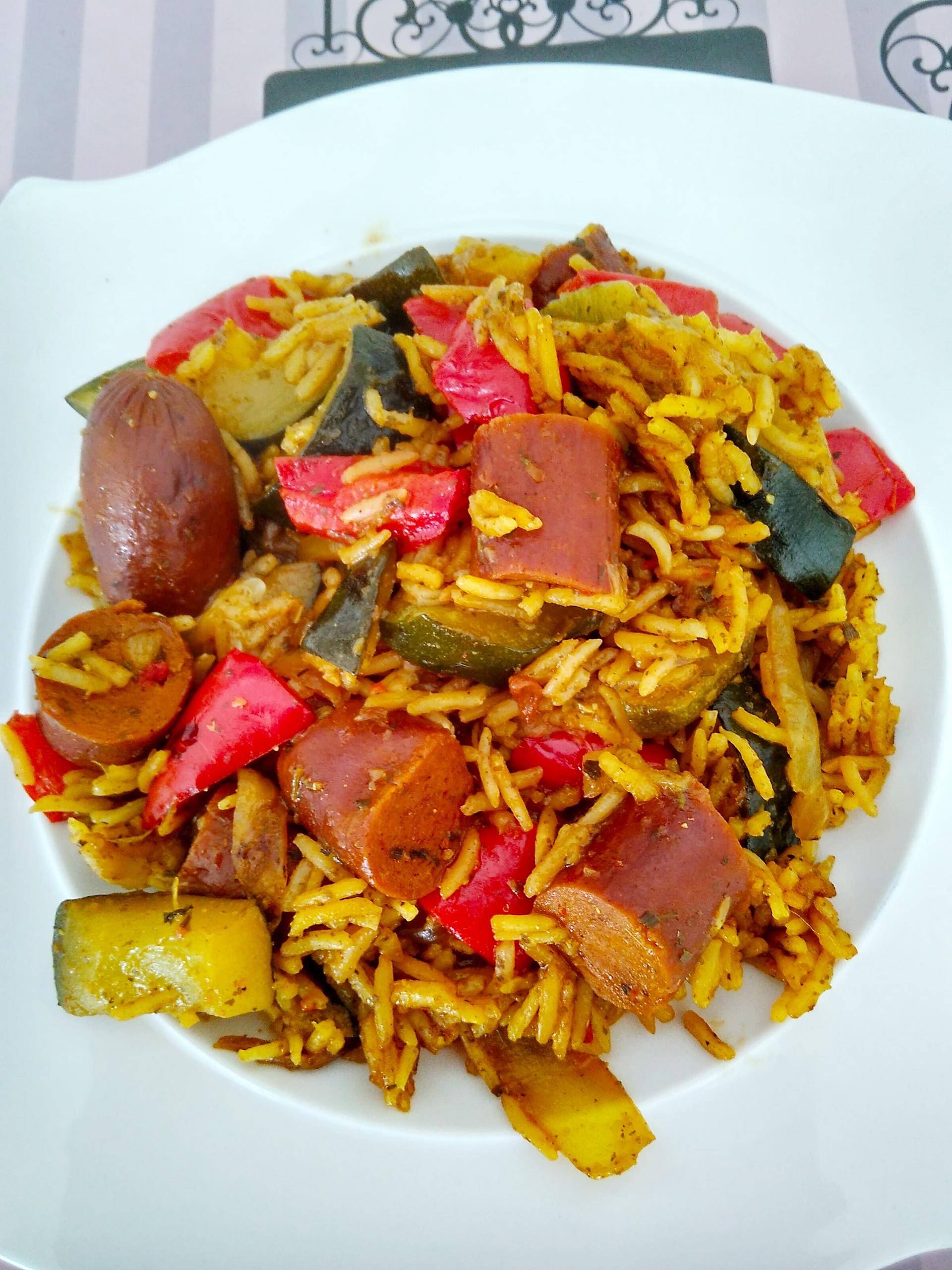 Marmite de légumes, merguez et riz - Recepten Cookeo | Moulinex