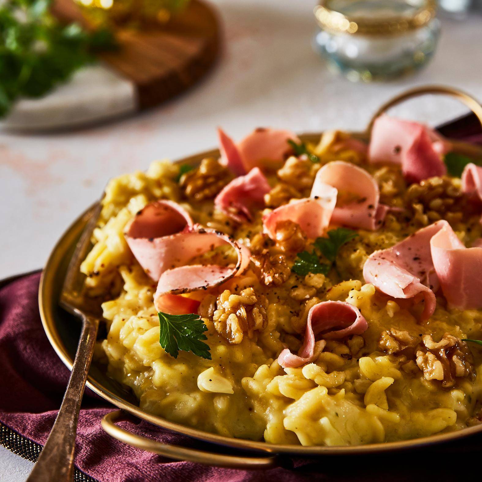 Risotto de coquillettes à l’huile de truffe - Recette Click&Cook | Moulinex