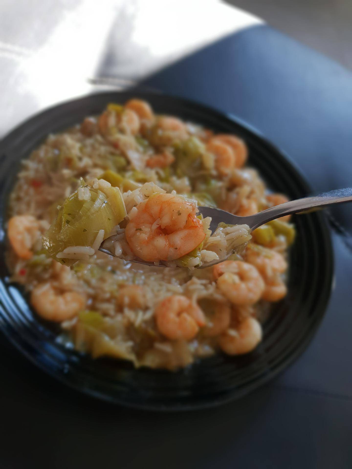Riz crevettes aux poireaux fondants - Recepten Cookeo | Moulinex
