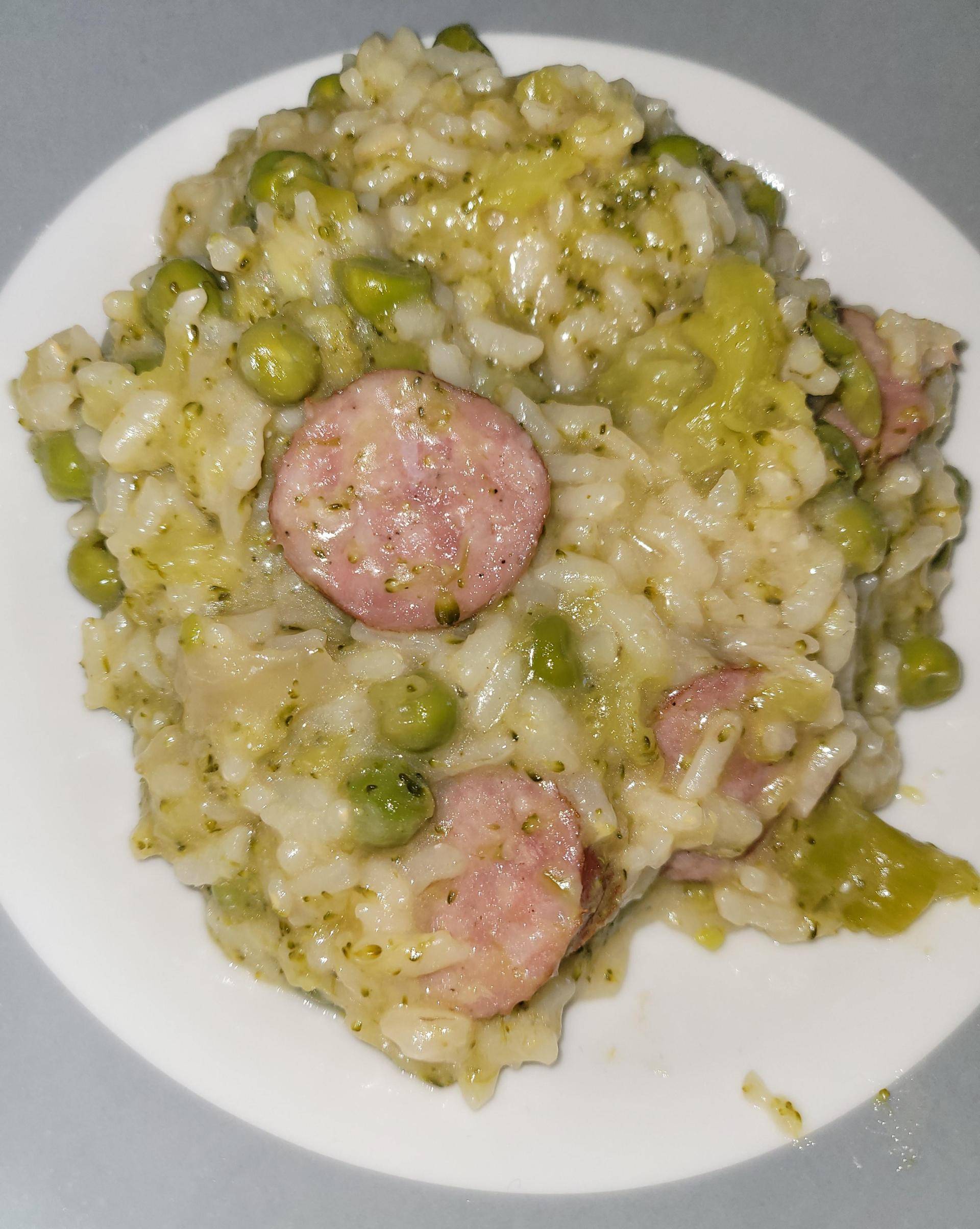 Risotto vert aux saucisses fumées - Recepten Cookeo V3 | Moulinex