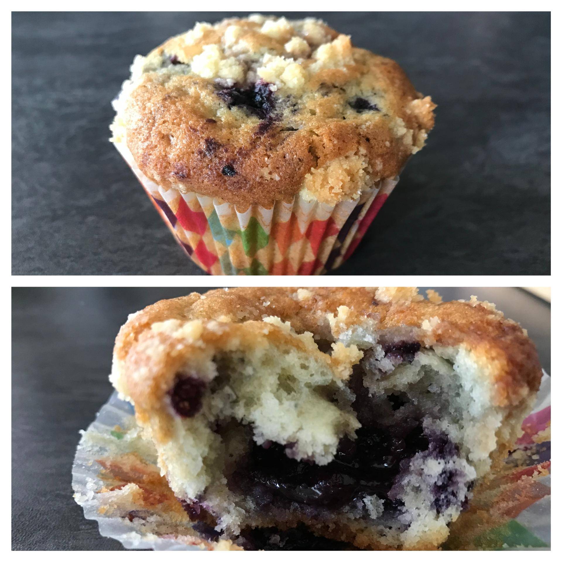 Muffins crumble a la myrtilles et son cœur de confiture de myrtille - Recette Companion XL | Moulinex